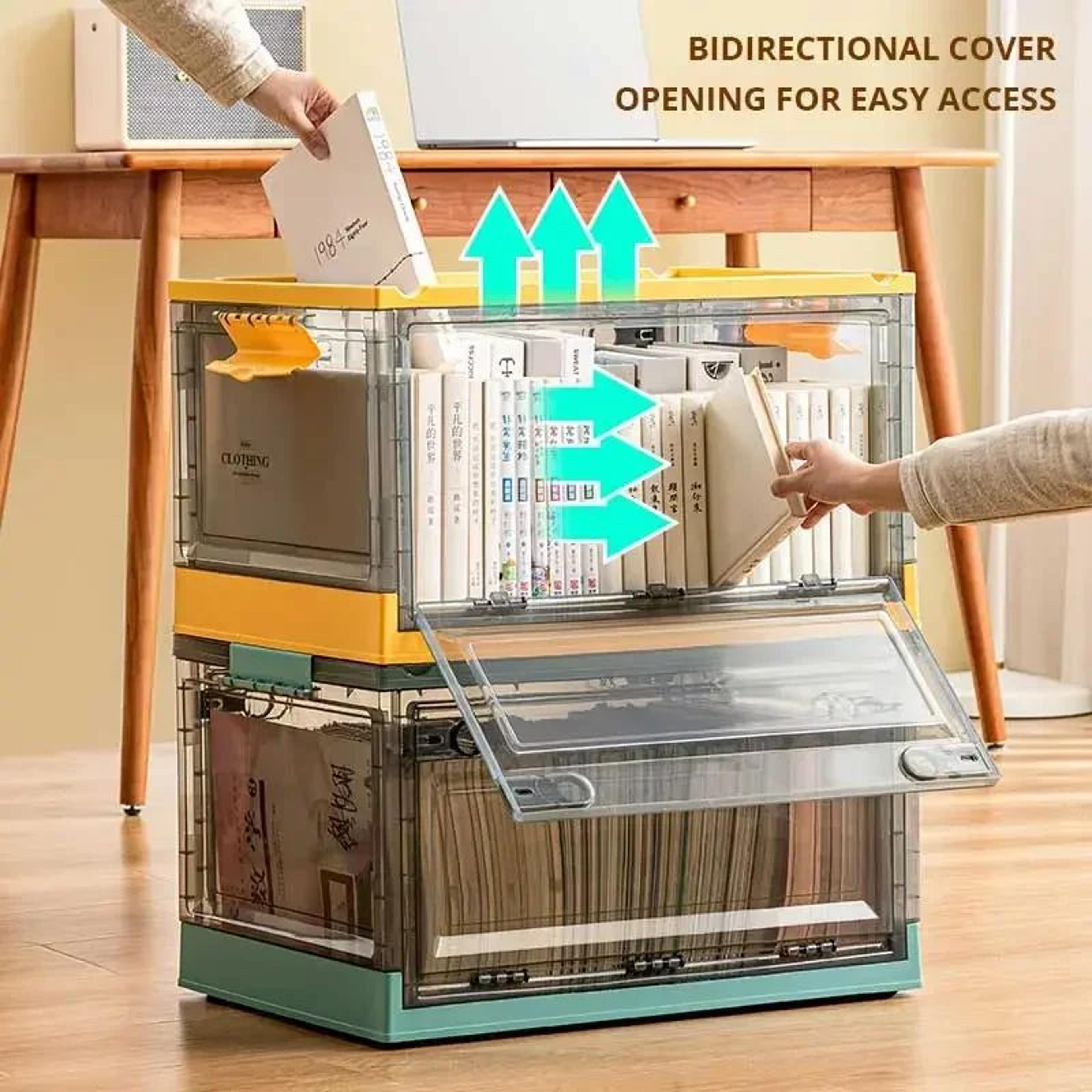 Foldable Transparent Storage Box Large Capacity Clothes Organizer 4