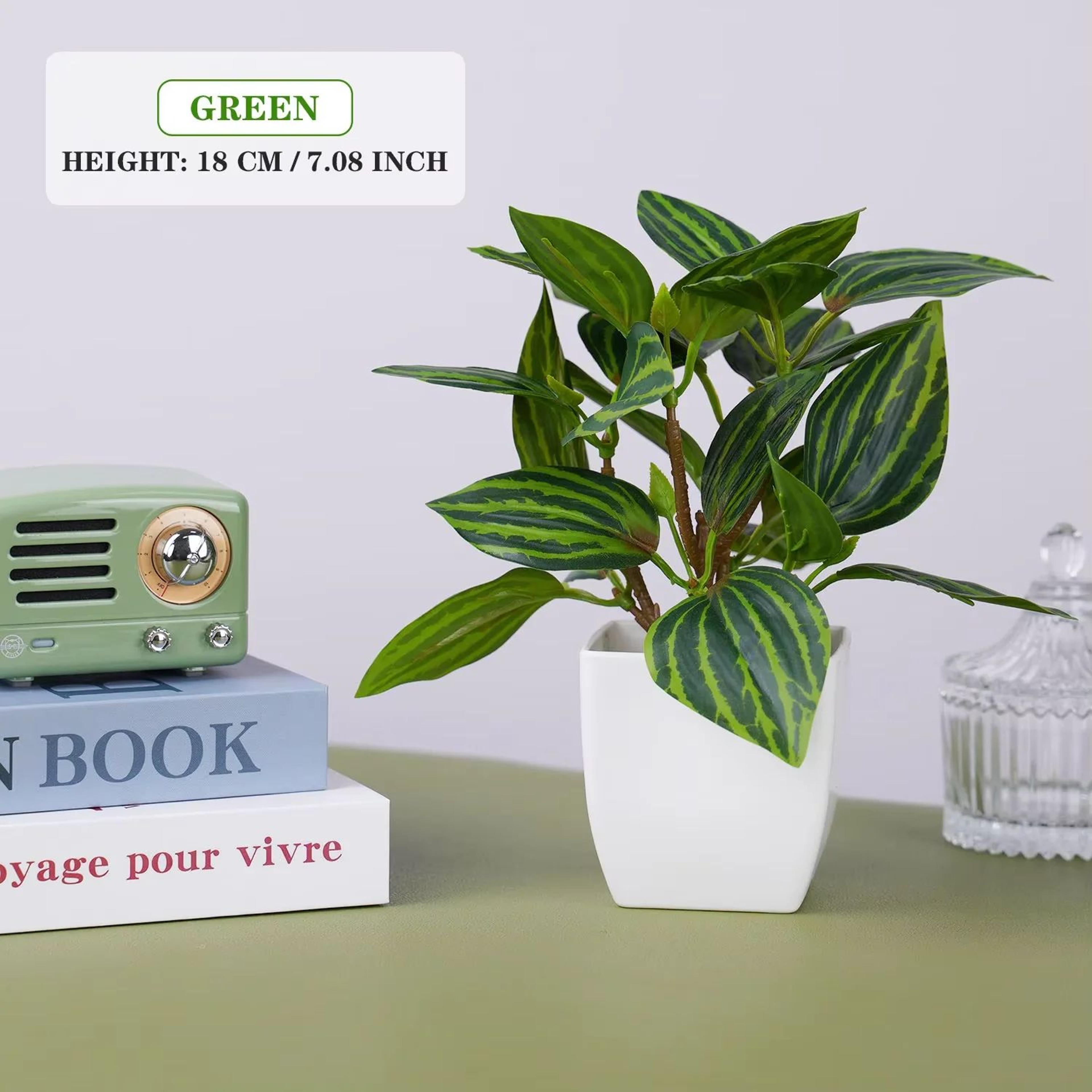 Mini Artificial Bonsai Tree Potted Plant For Desk And Home Decor 21