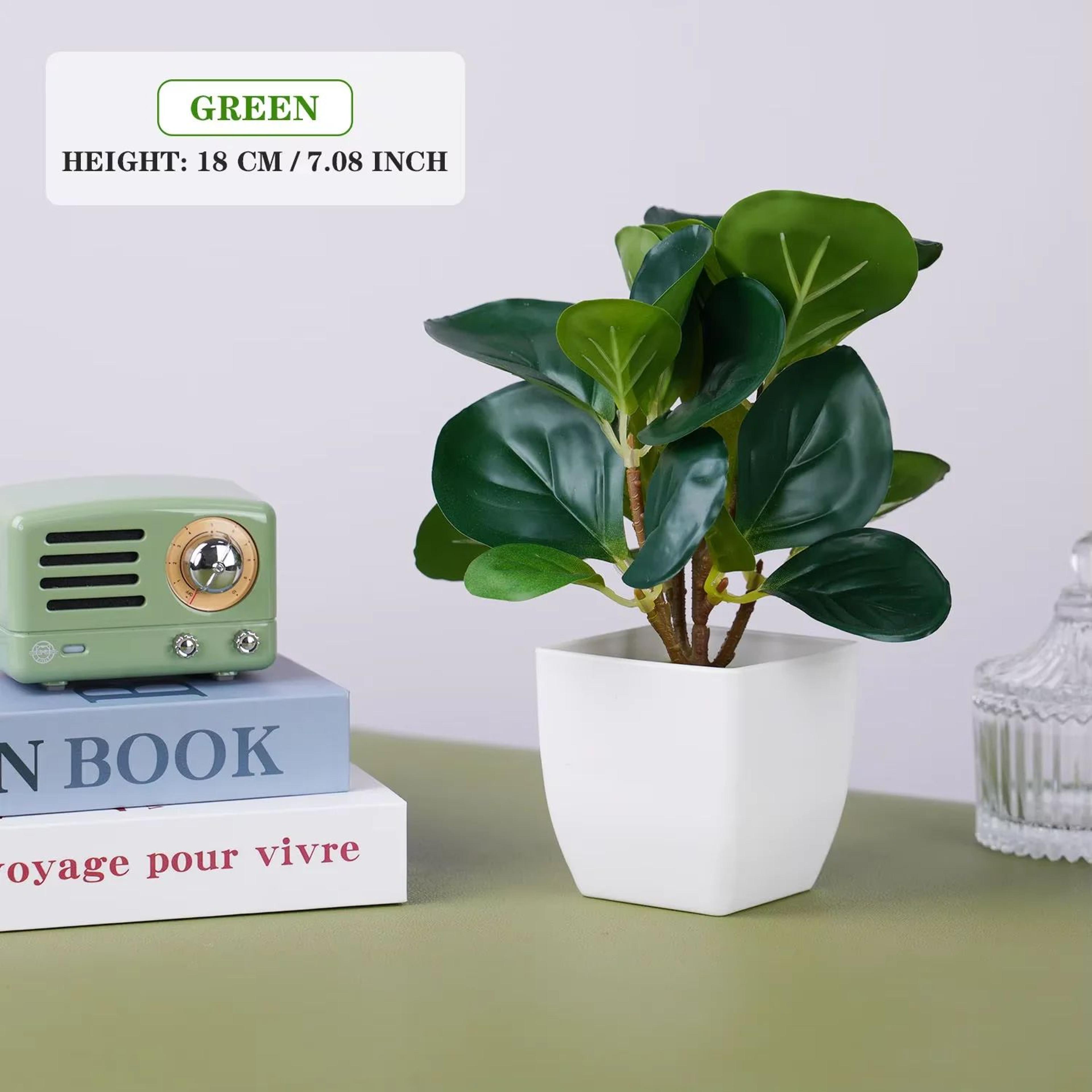 Mini Artificial Bonsai Tree Potted Plant For Desk And Home Decor 22