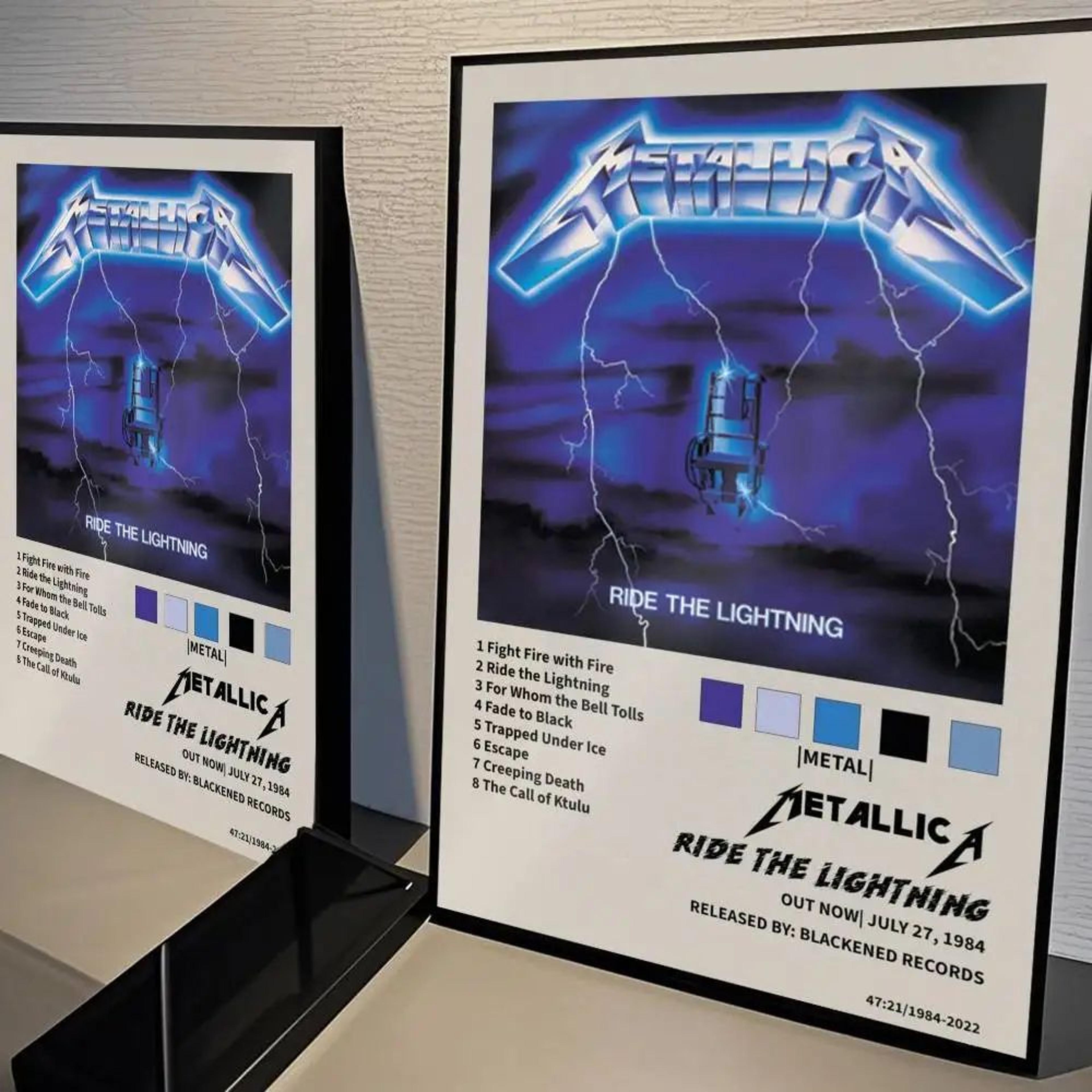 Metallica Band Poster Wall Sticker Classic Rock Music Room Decor 6
