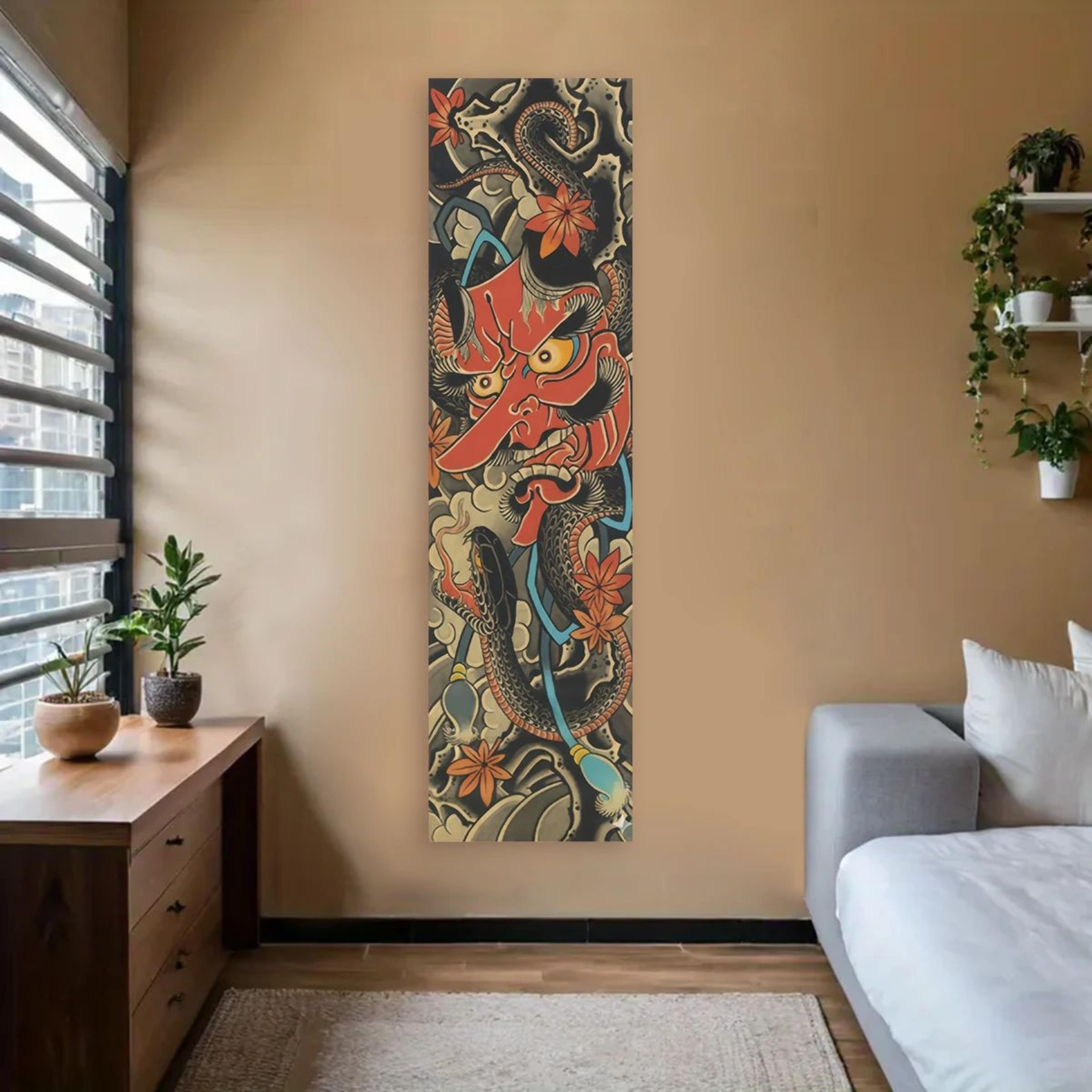 Japanese Wave Wall Tapestry Red Sun Ocean Art Aesthetic Wall Hanging Decor 11