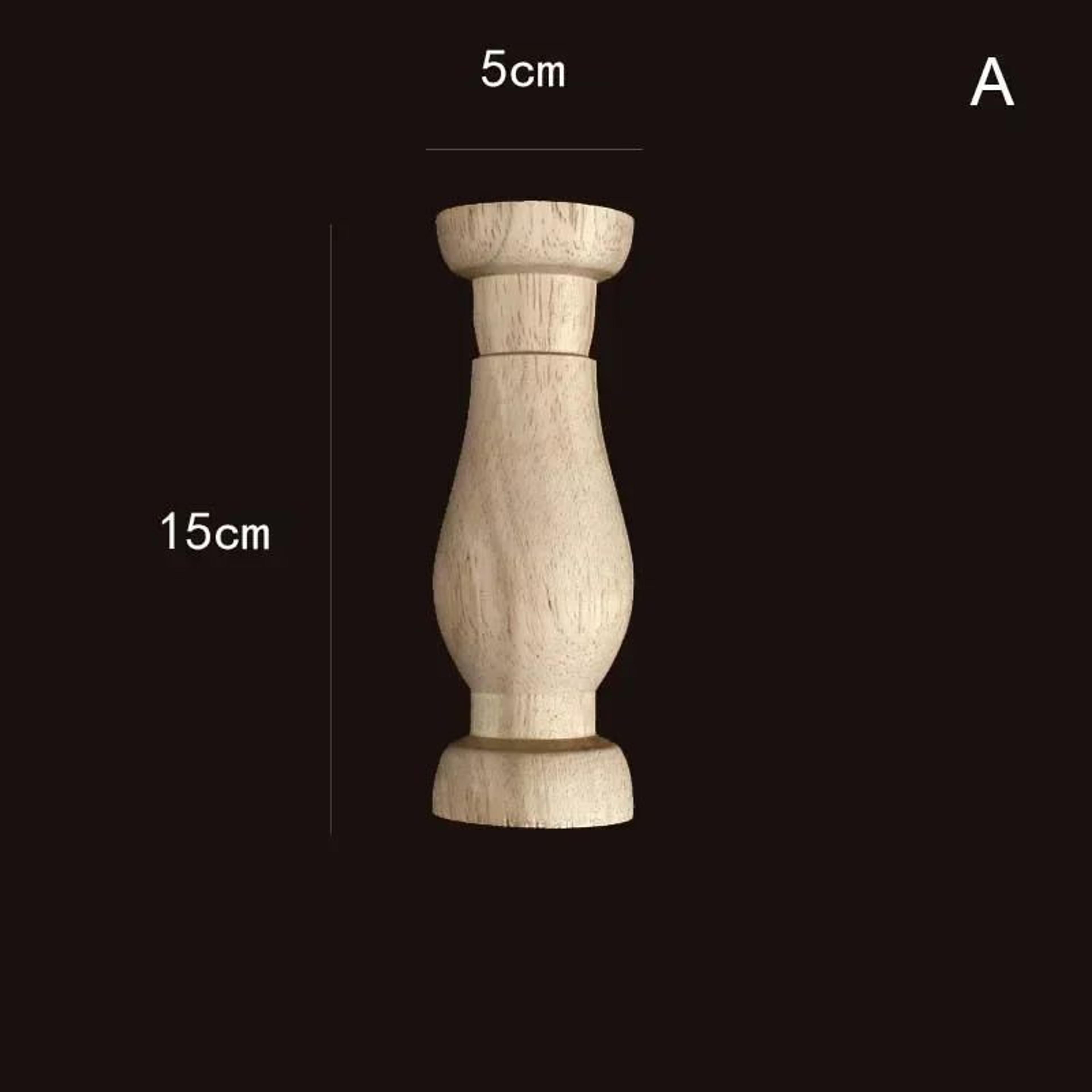 Vintage Carved Wood Applique Decorative Column Spindle Ornament For Furniture And Home Decor 3