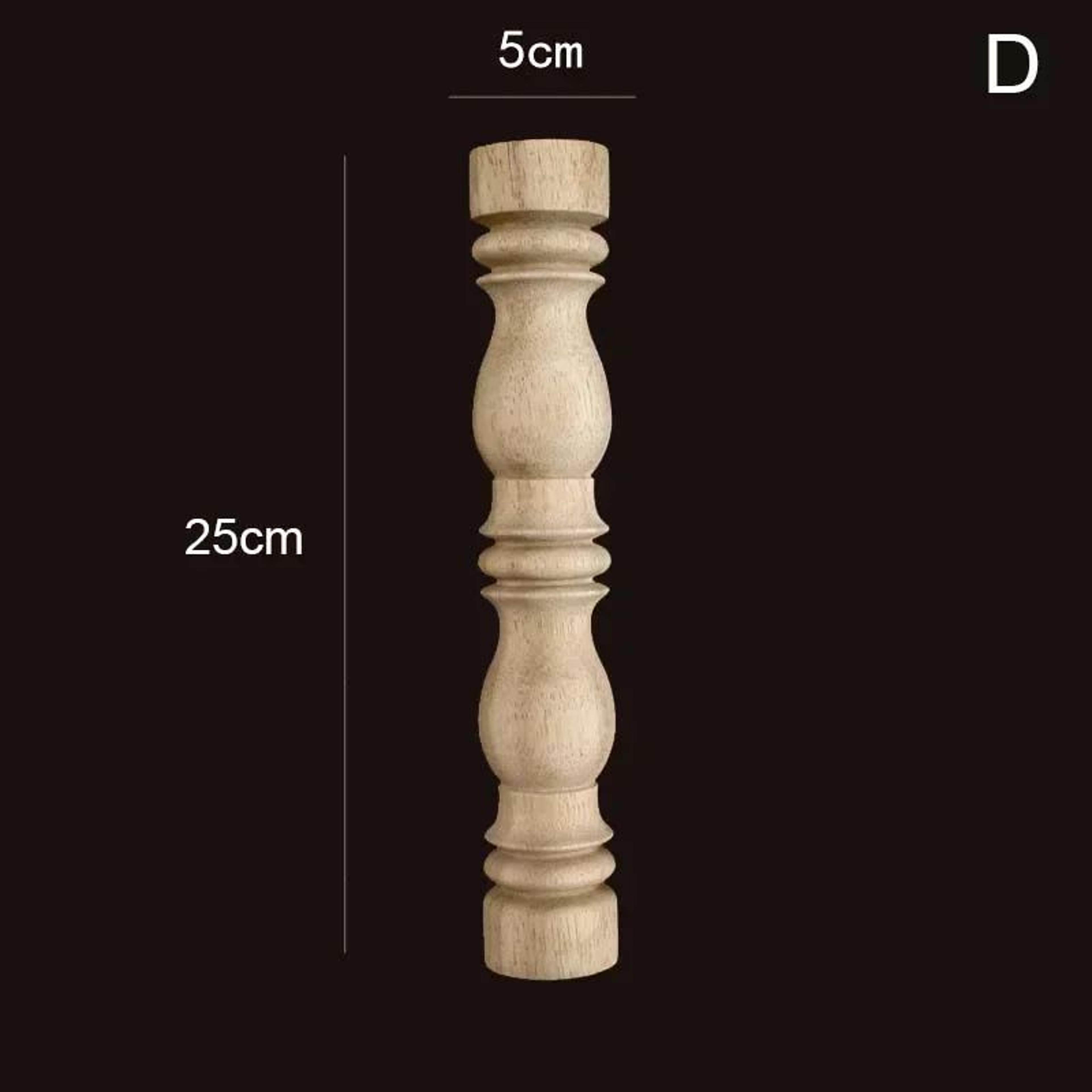 Vintage Carved Wood Applique Decorative Column Spindle Ornament For Furniture And Home Decor 28