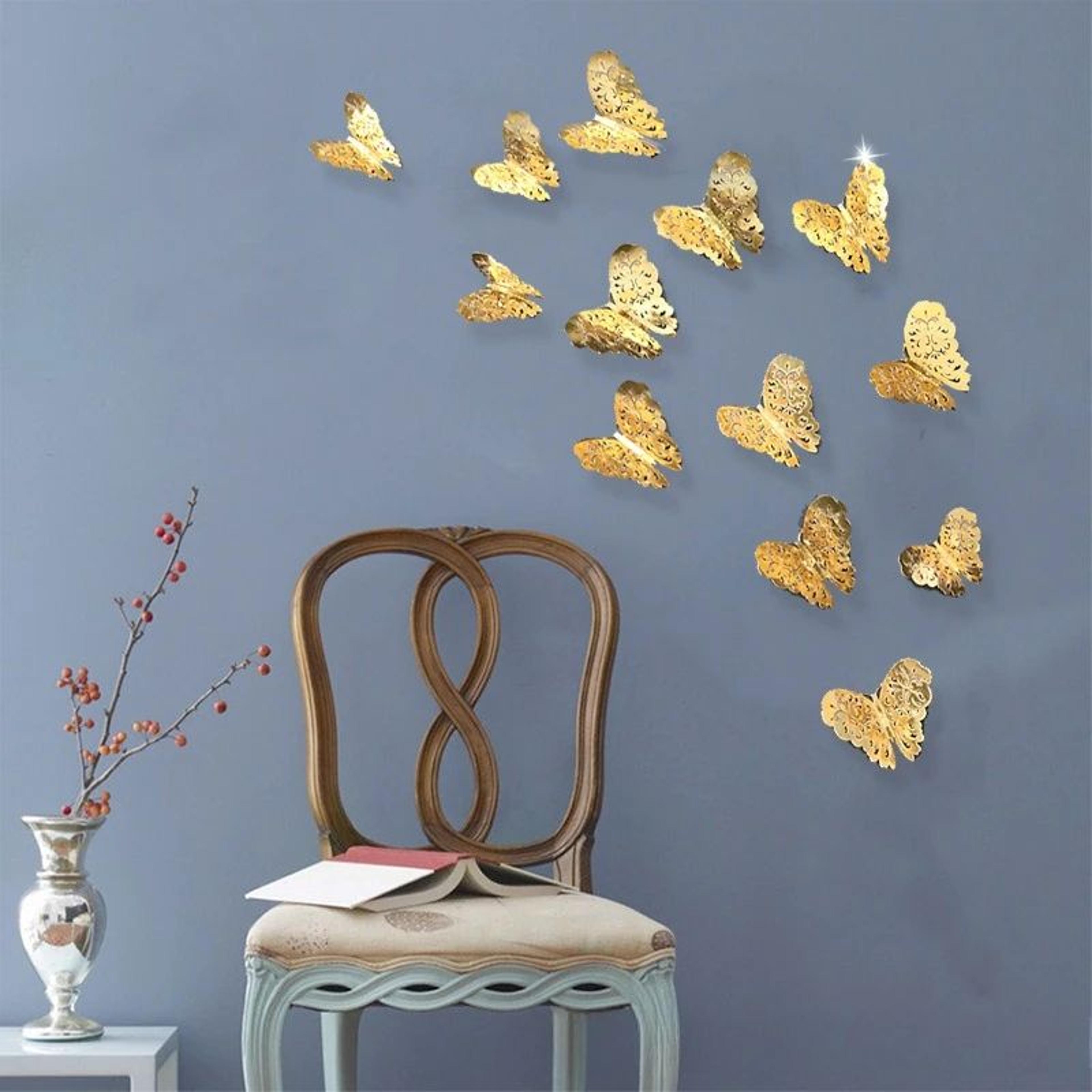 Butterfly Mirror Wall Stickers 3D Decorative Wall Decor Set 1