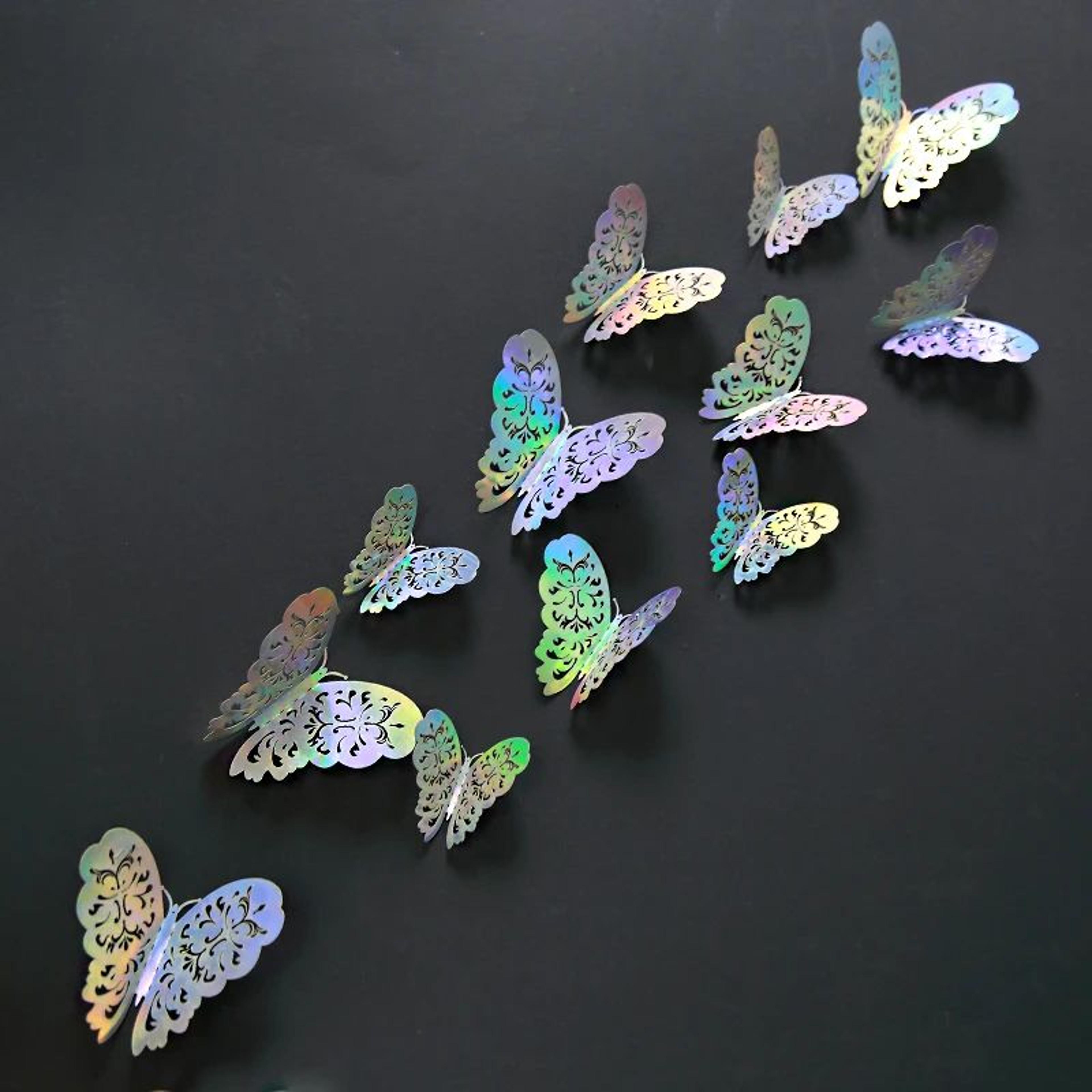 Butterfly Mirror Wall Stickers 3D Decorative Wall Decor Set 17