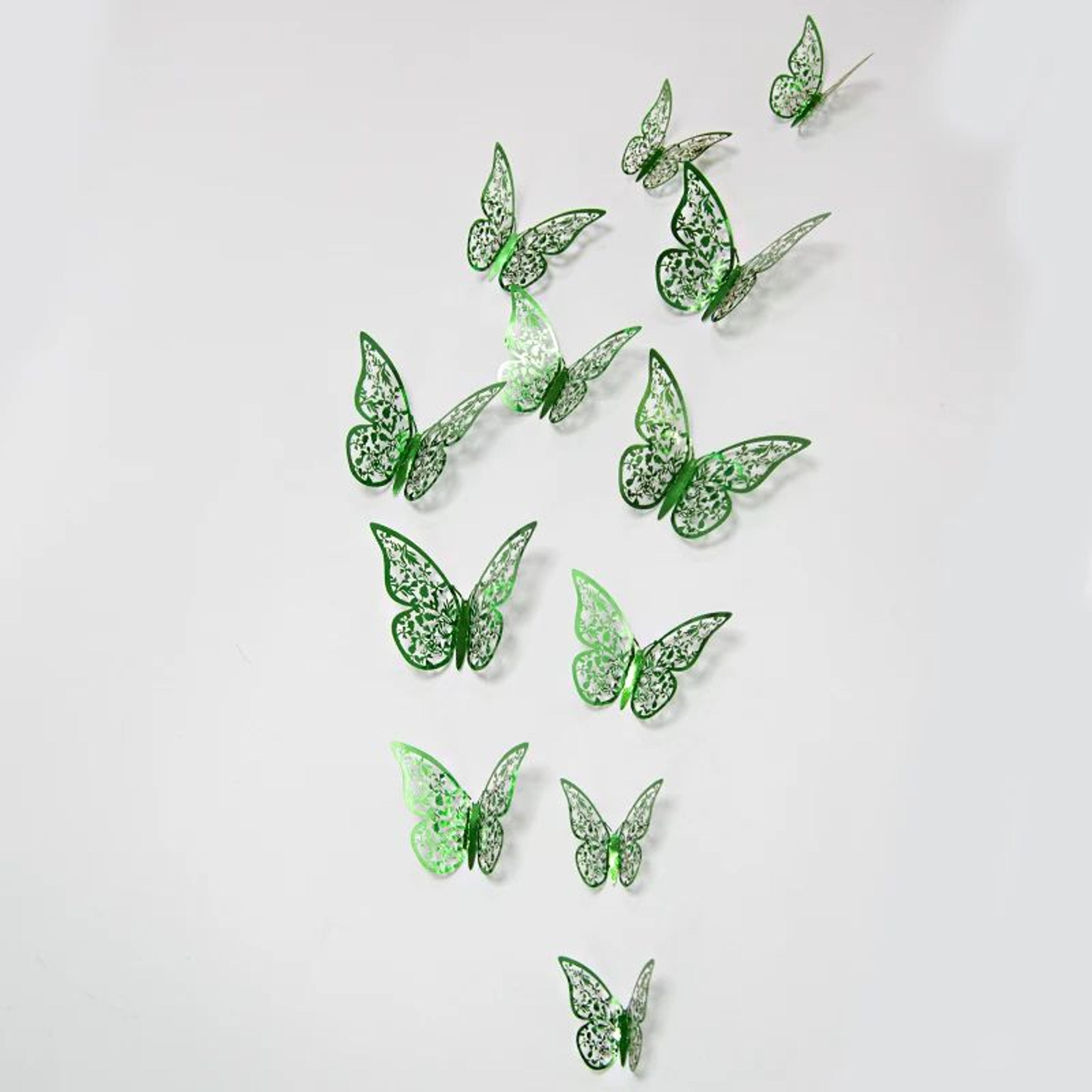 Butterfly Mirror Wall Stickers 3D Decorative Wall Decor Set 13