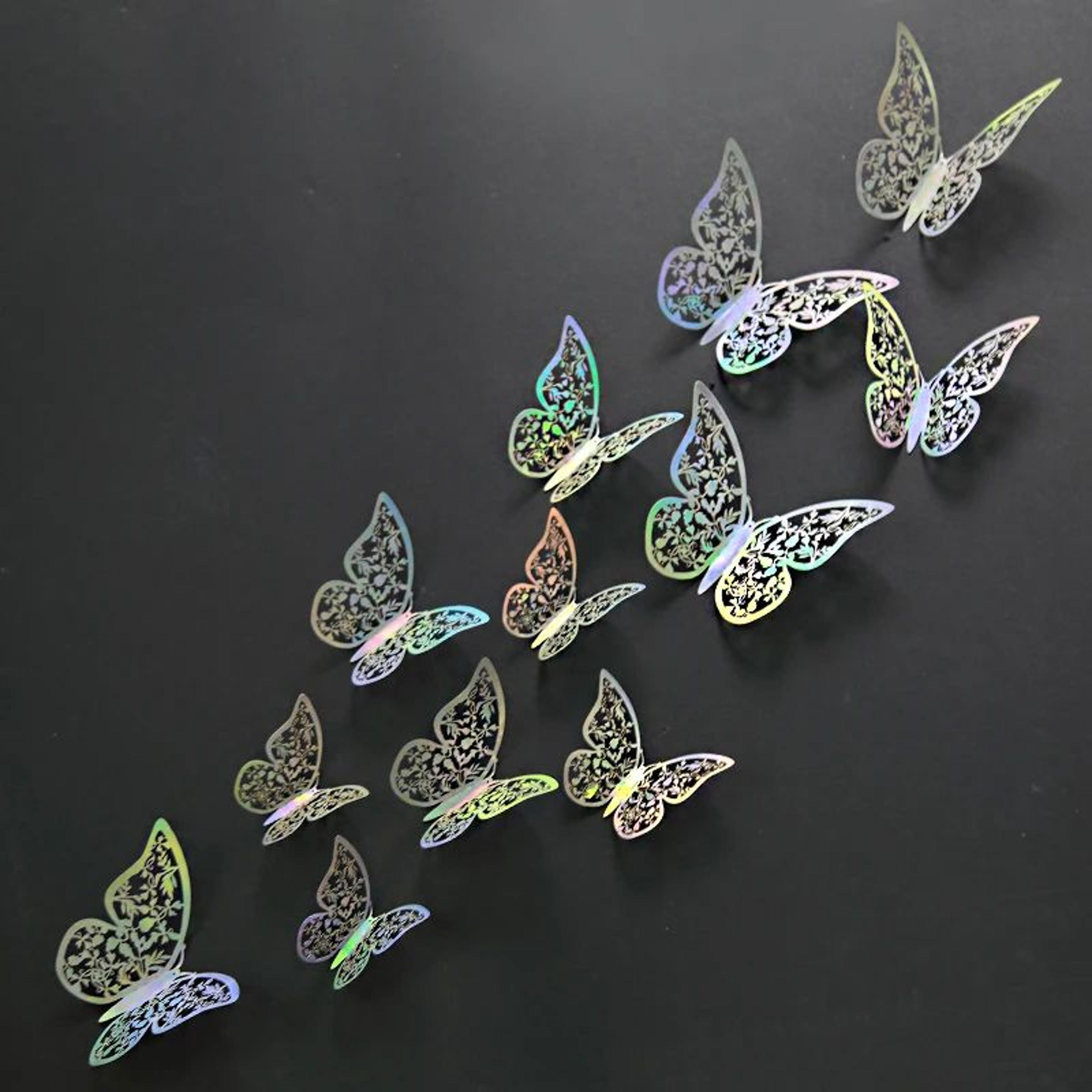 Butterfly Mirror Wall Stickers 3D Decorative Wall Decor Set 19