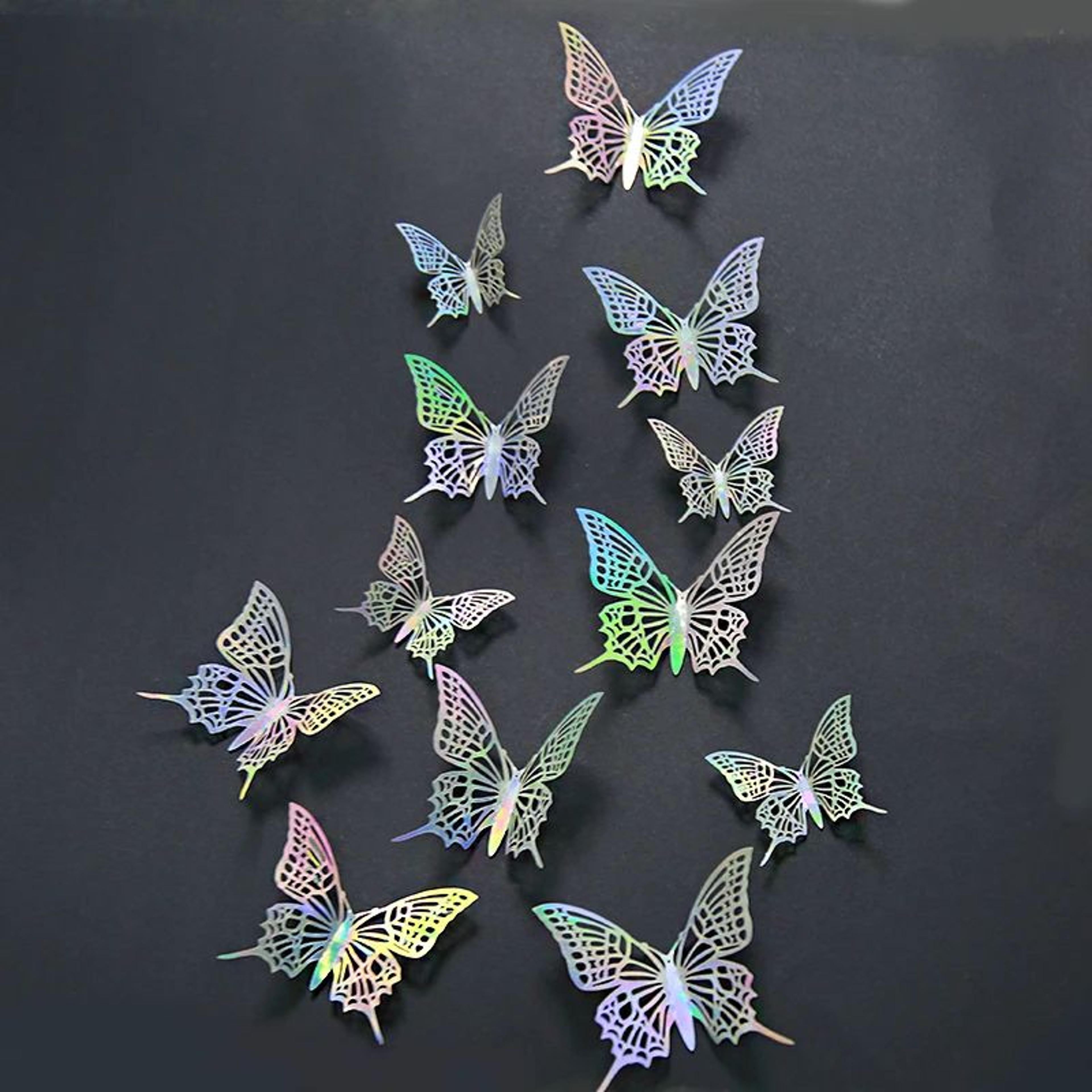 Butterfly Mirror Wall Stickers 3D Decorative Wall Decor Set 21