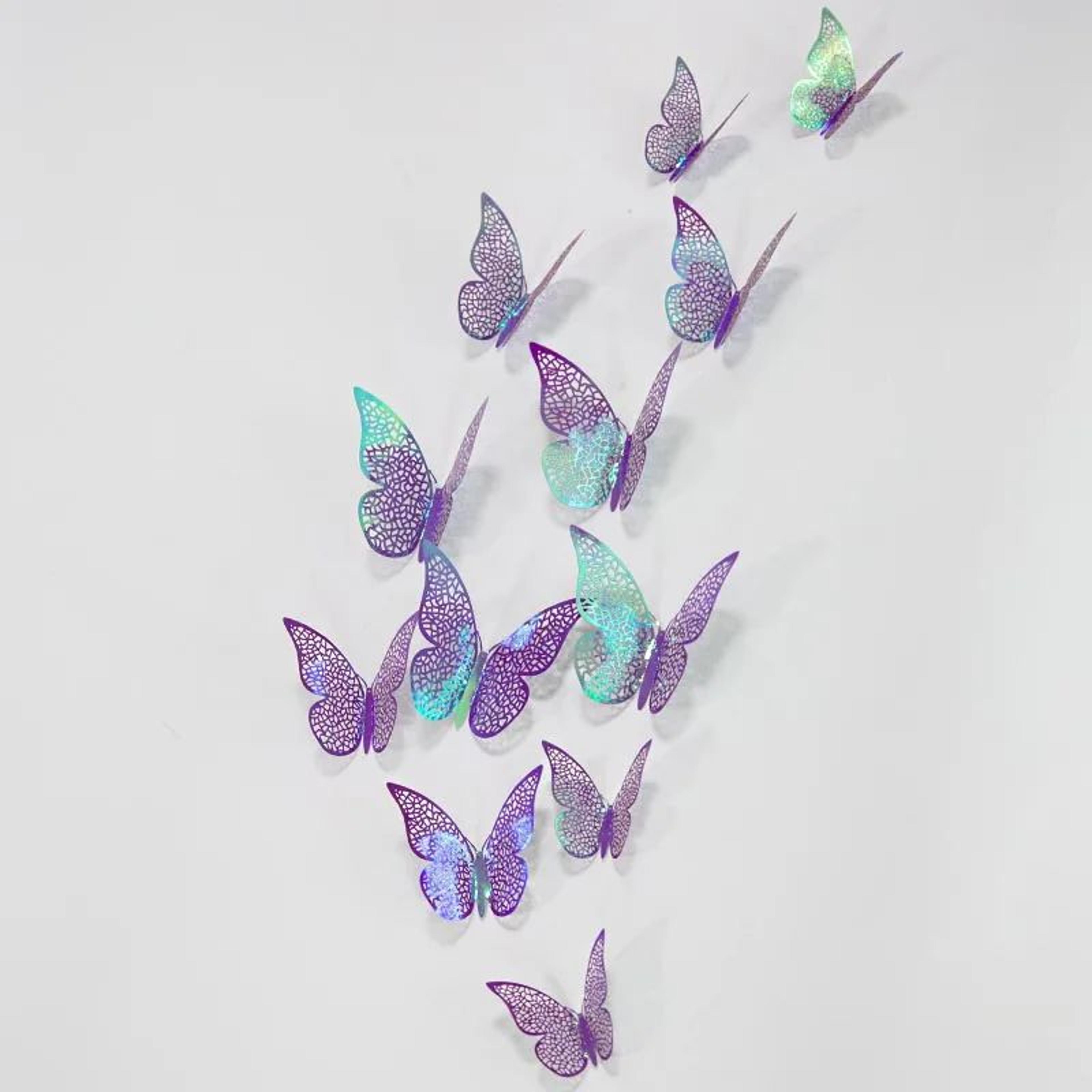 Butterfly Mirror Wall Stickers 3D Decorative Wall Decor Set 23