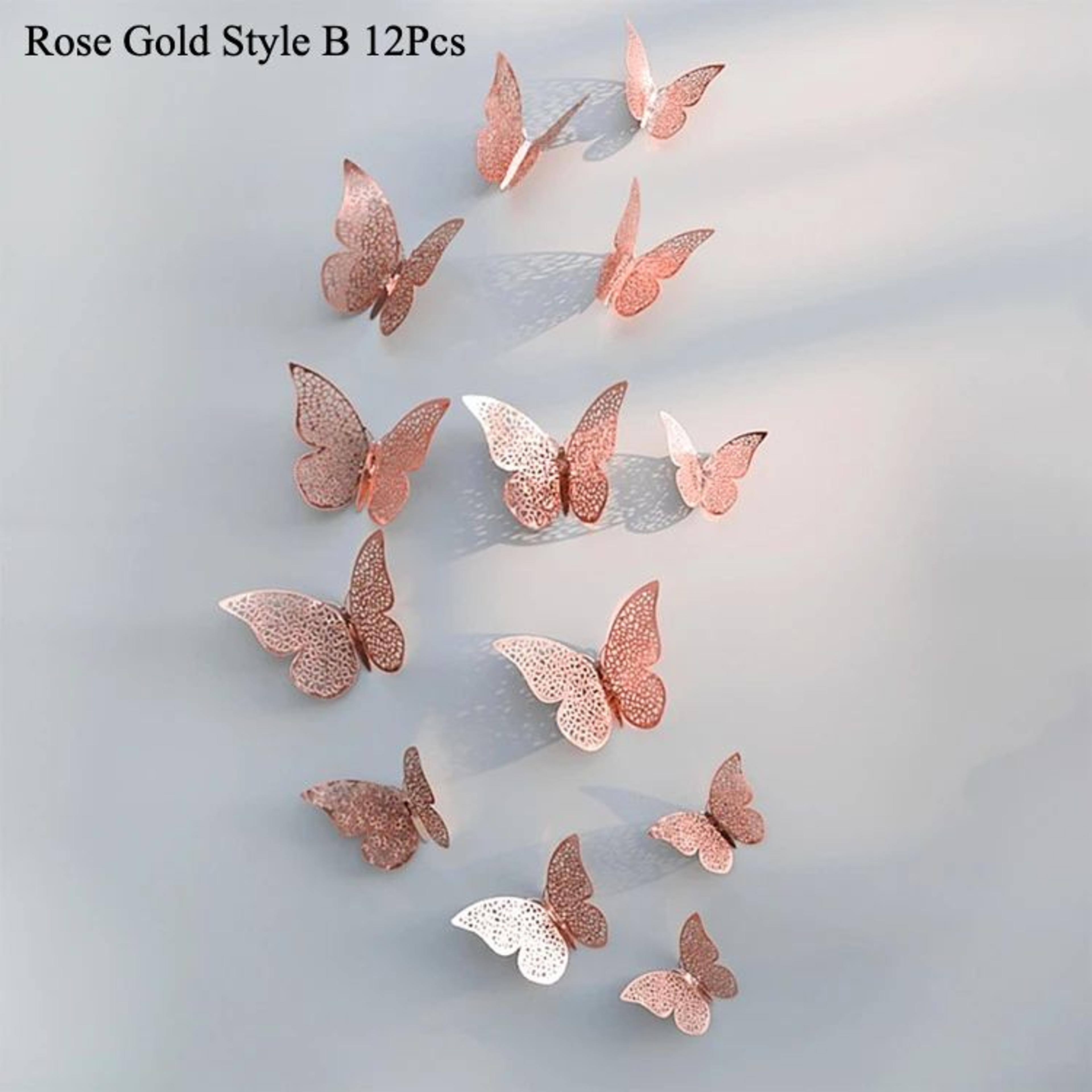 Butterfly Mirror Wall Stickers 3D Decorative Wall Decor Set 26