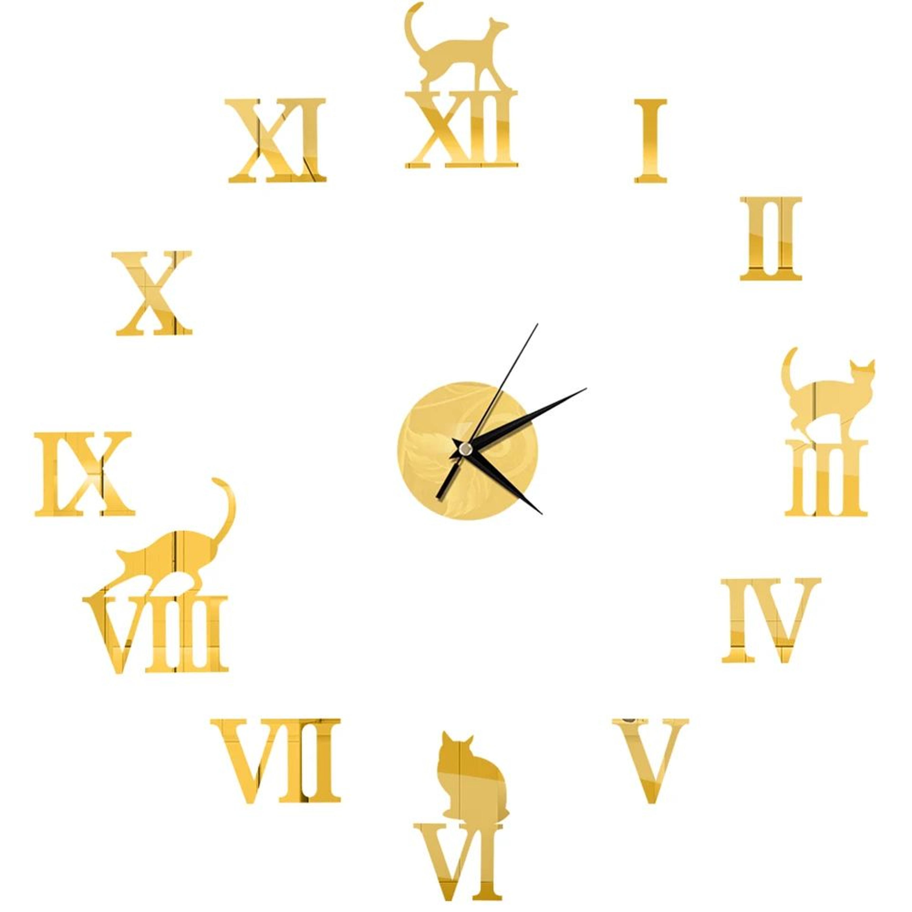 Modern DIY Mirror Wall Clock Frameless Decorative Wall Clock Sticker 16