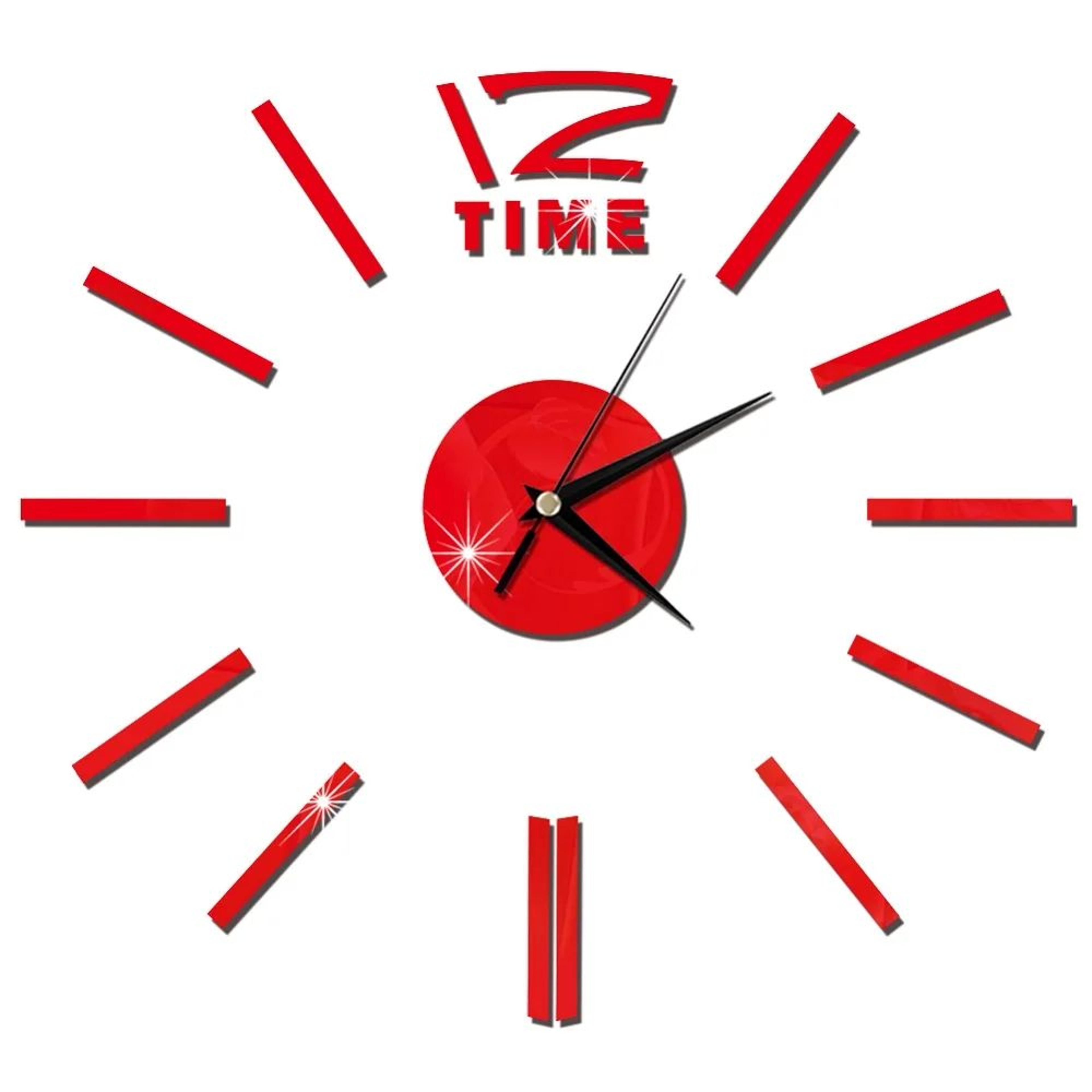 Modern DIY Mirror Wall Clock Frameless Decorative Wall Clock Sticker 18