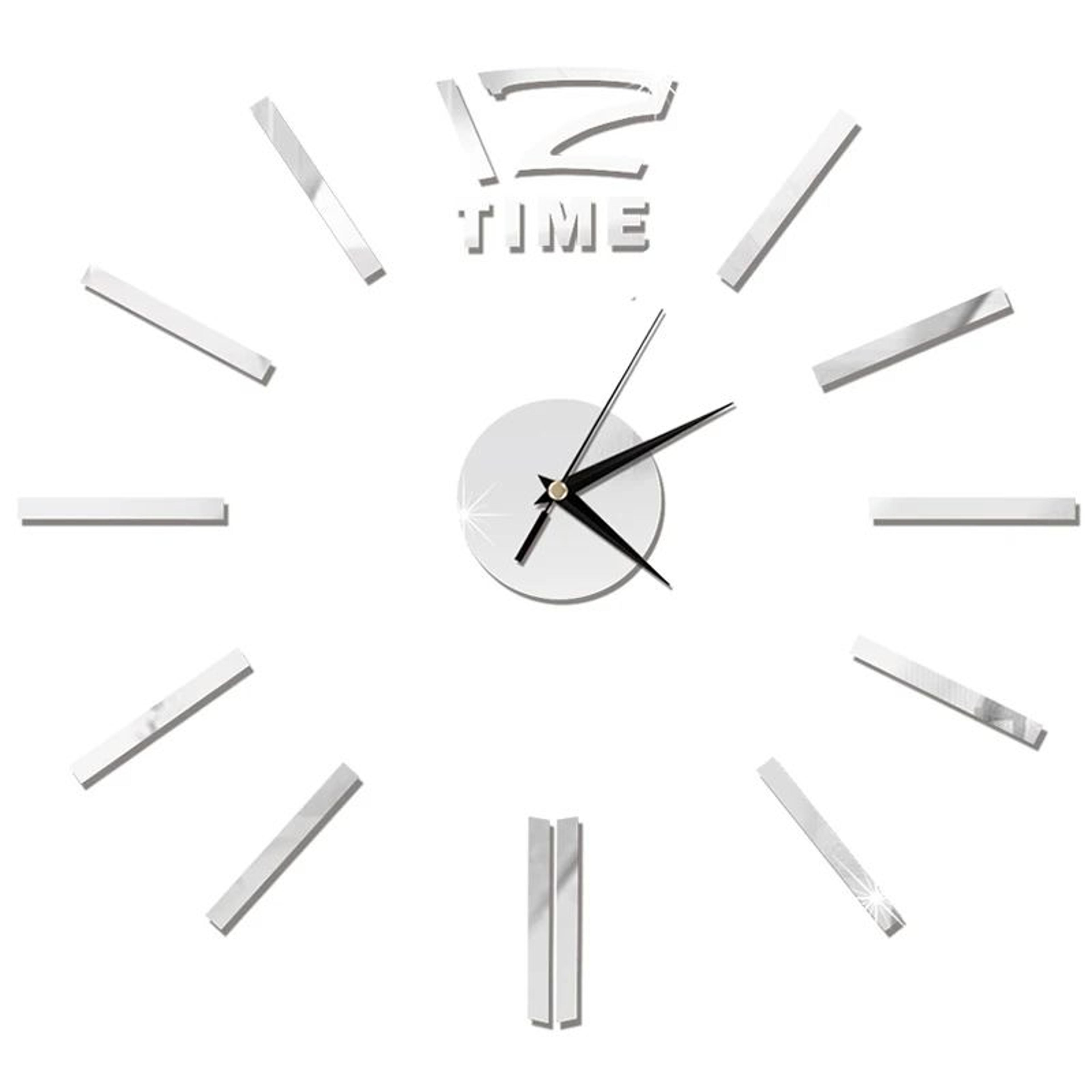 Modern DIY Mirror Wall Clock Frameless Decorative Wall Clock Sticker 23