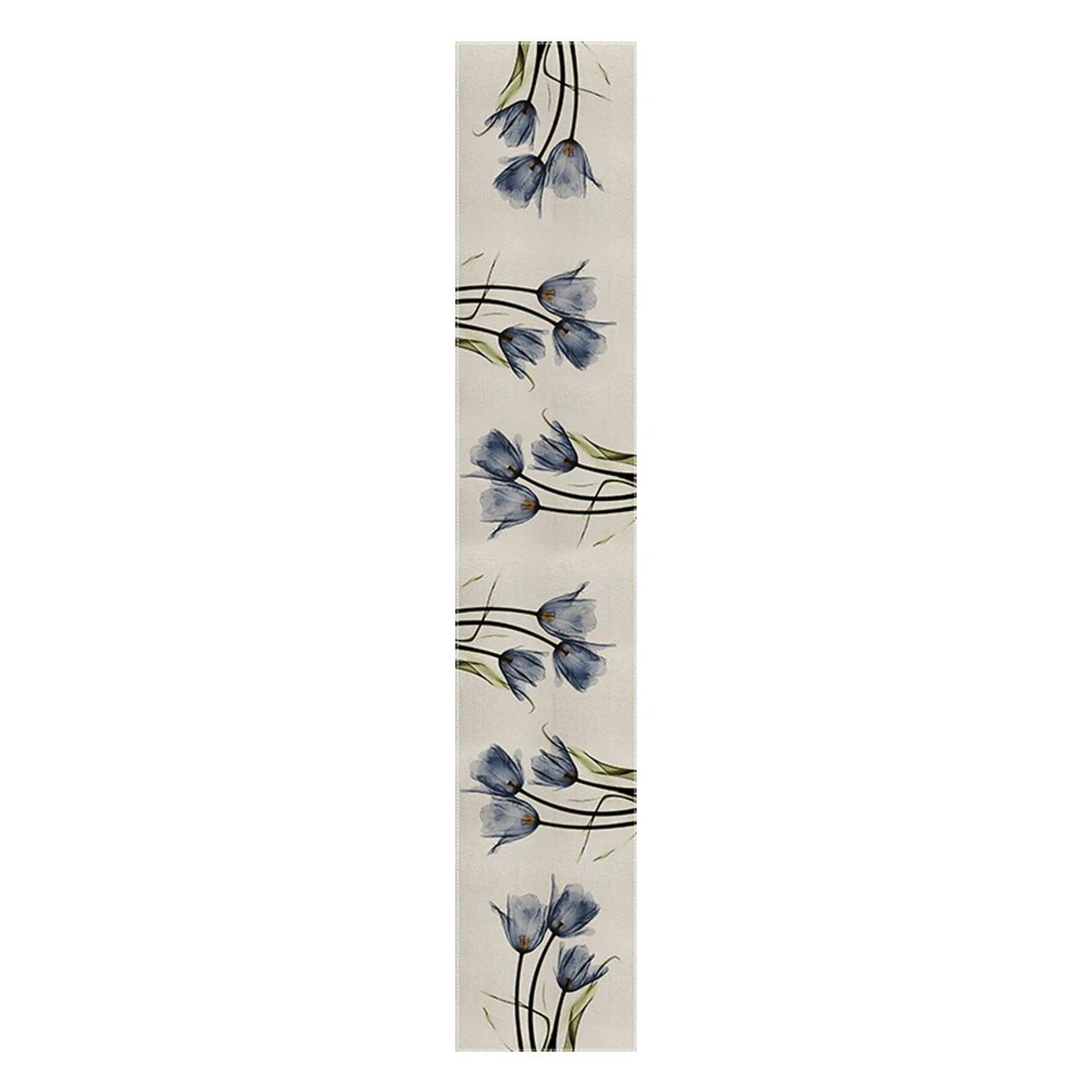 Tulip Linen Table Runner Farmhouse Floral Rustic Table Decor 1