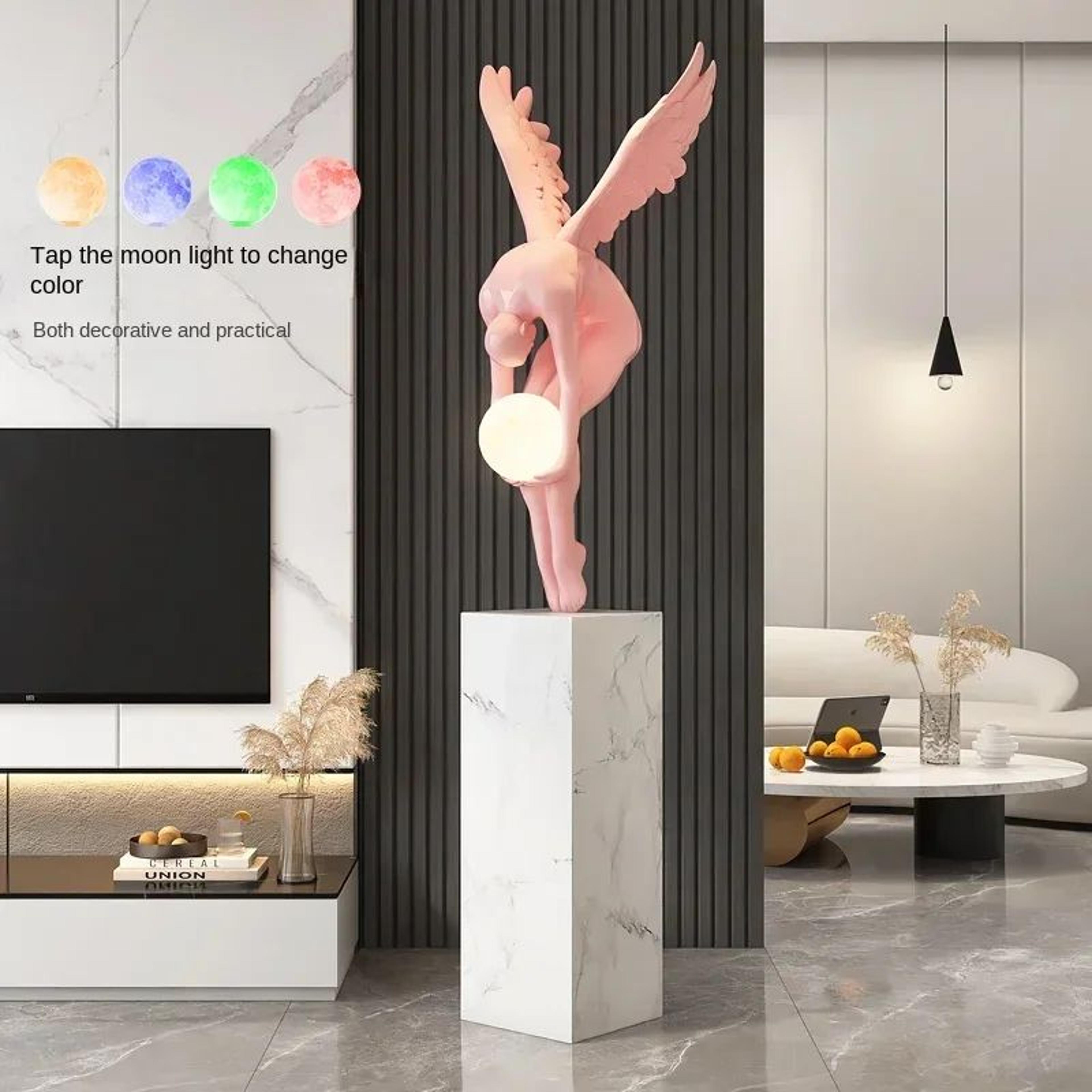 Modern Wing Sculpture Luminous Nordic Resin Statue Home Decor 3