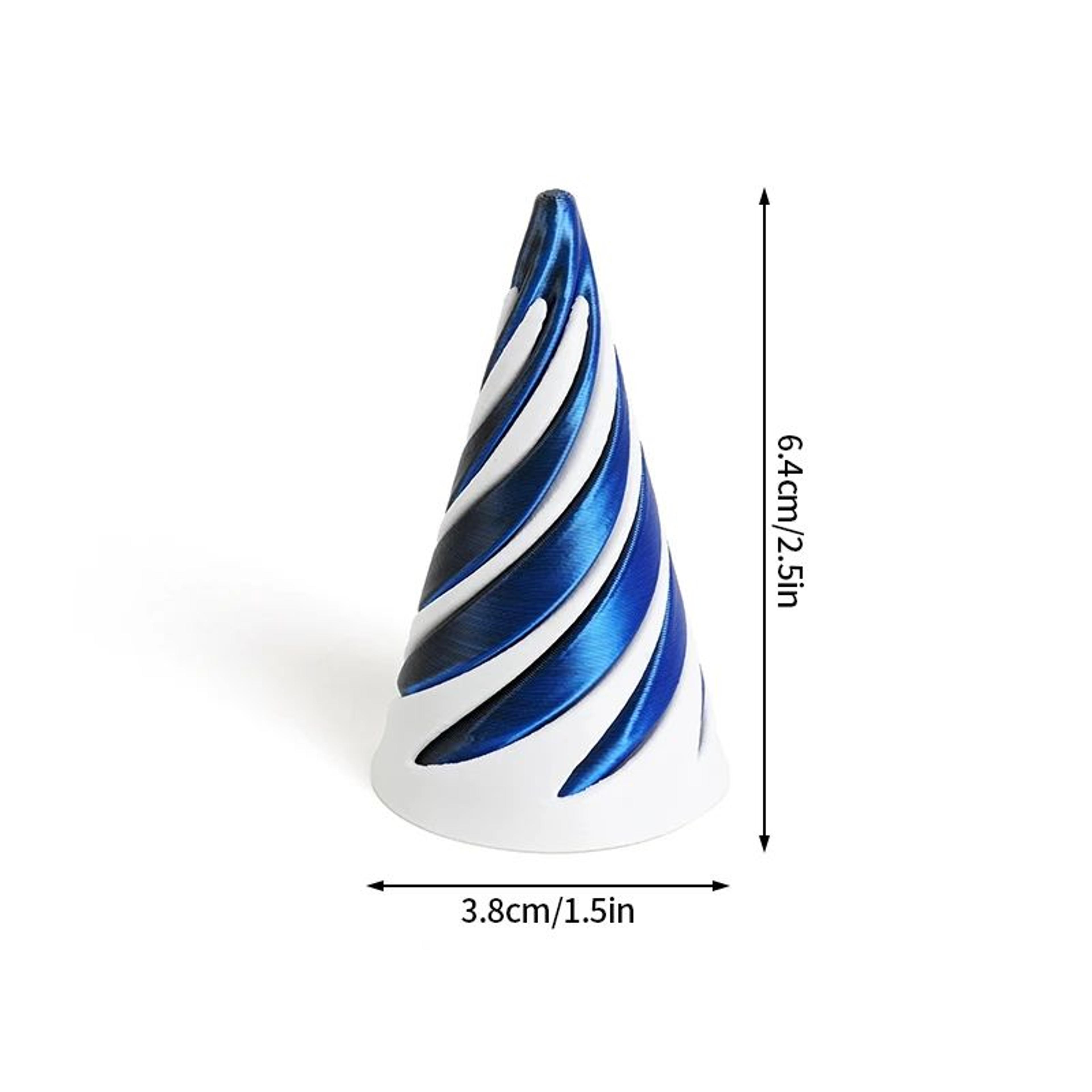 3D Printed Rotating Pyramid Fidget Toy Anti Stress Spiral Cone 9