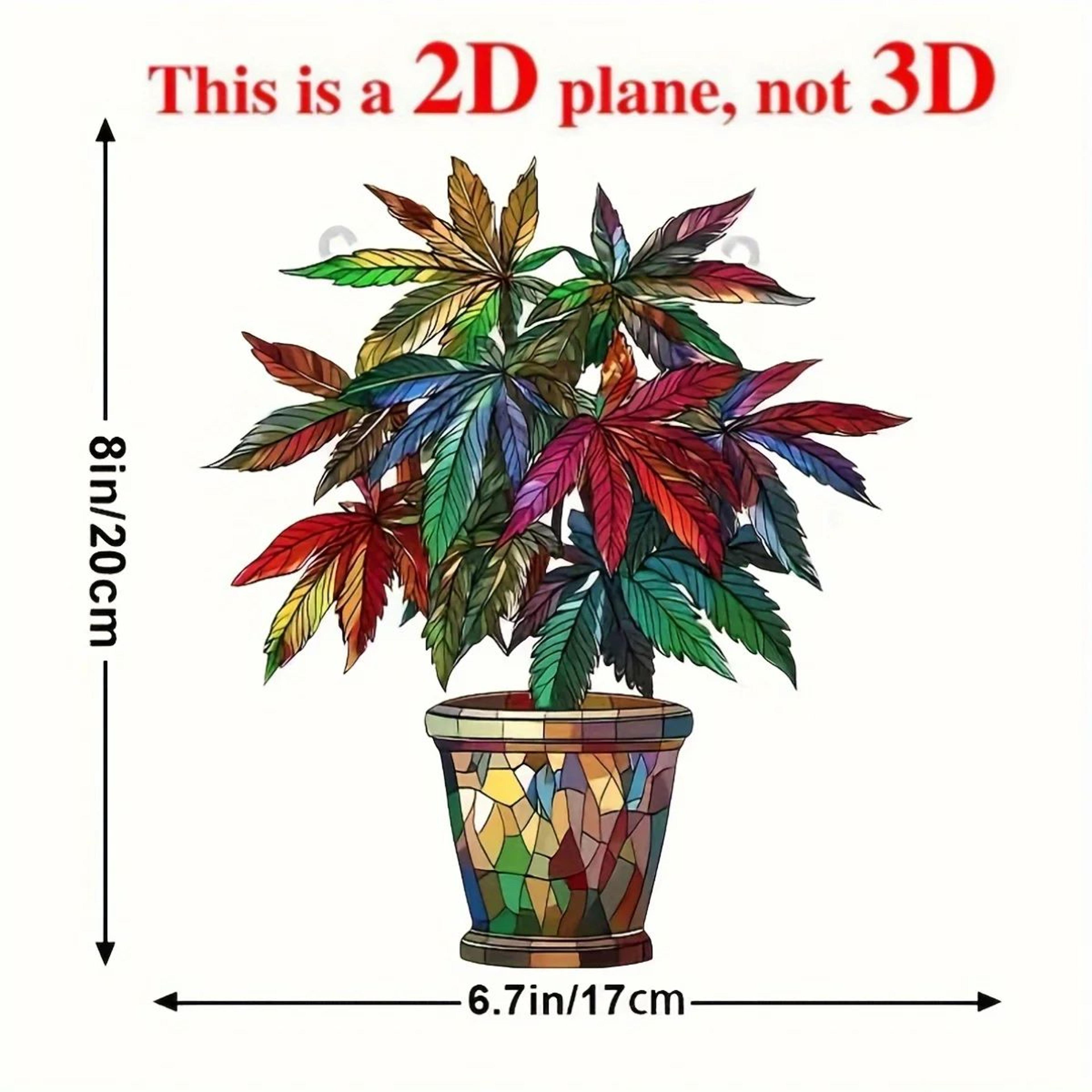 Acrylic Hanging Plant Suncatcher Window Decor Floating Flower Basket Ornament 7
