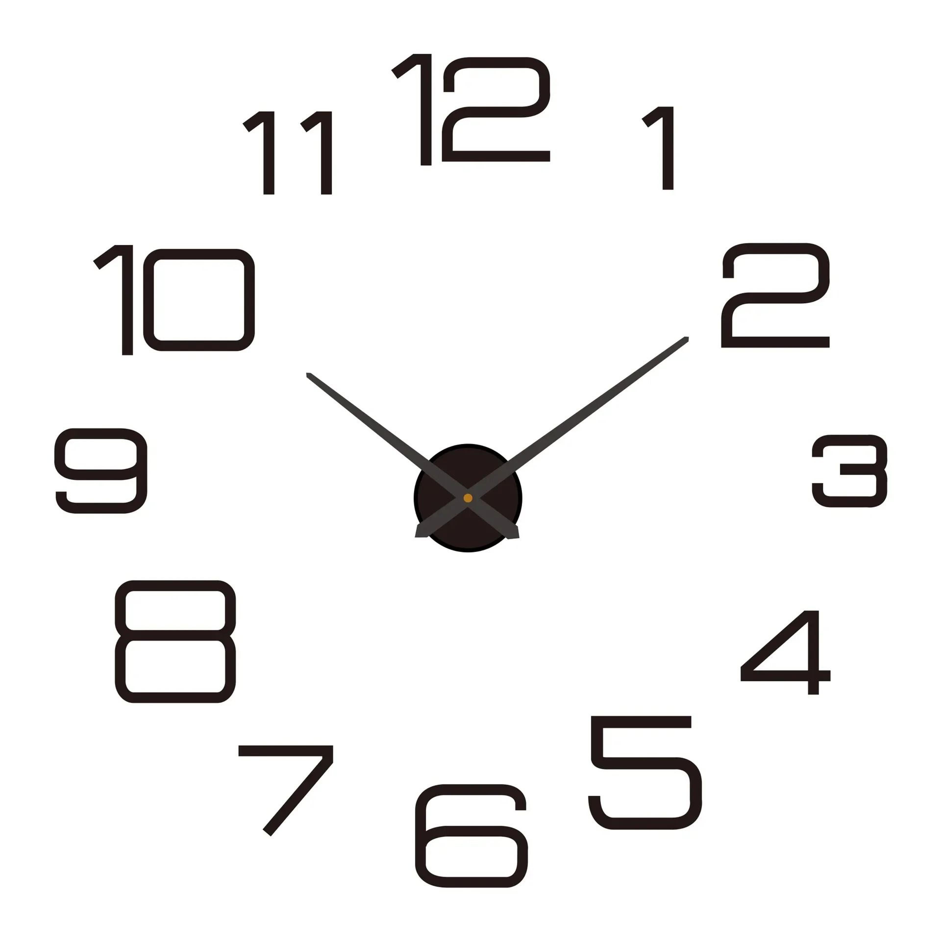 Large 3D Wall Clock Luminous DIY Modern Silent Wall Decor 6
