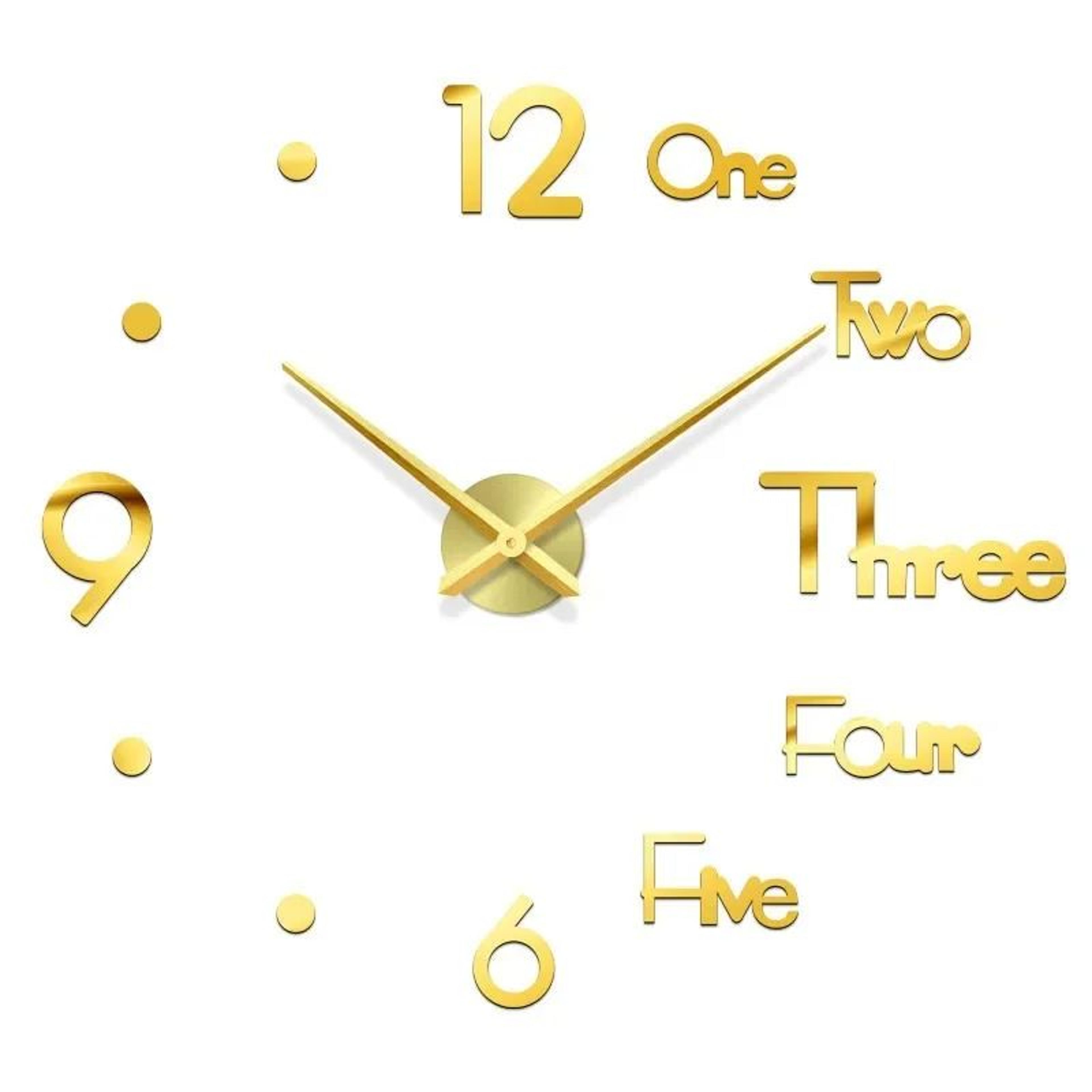 Large 3D Wall Clock Luminous DIY Modern Silent Wall Decor 19