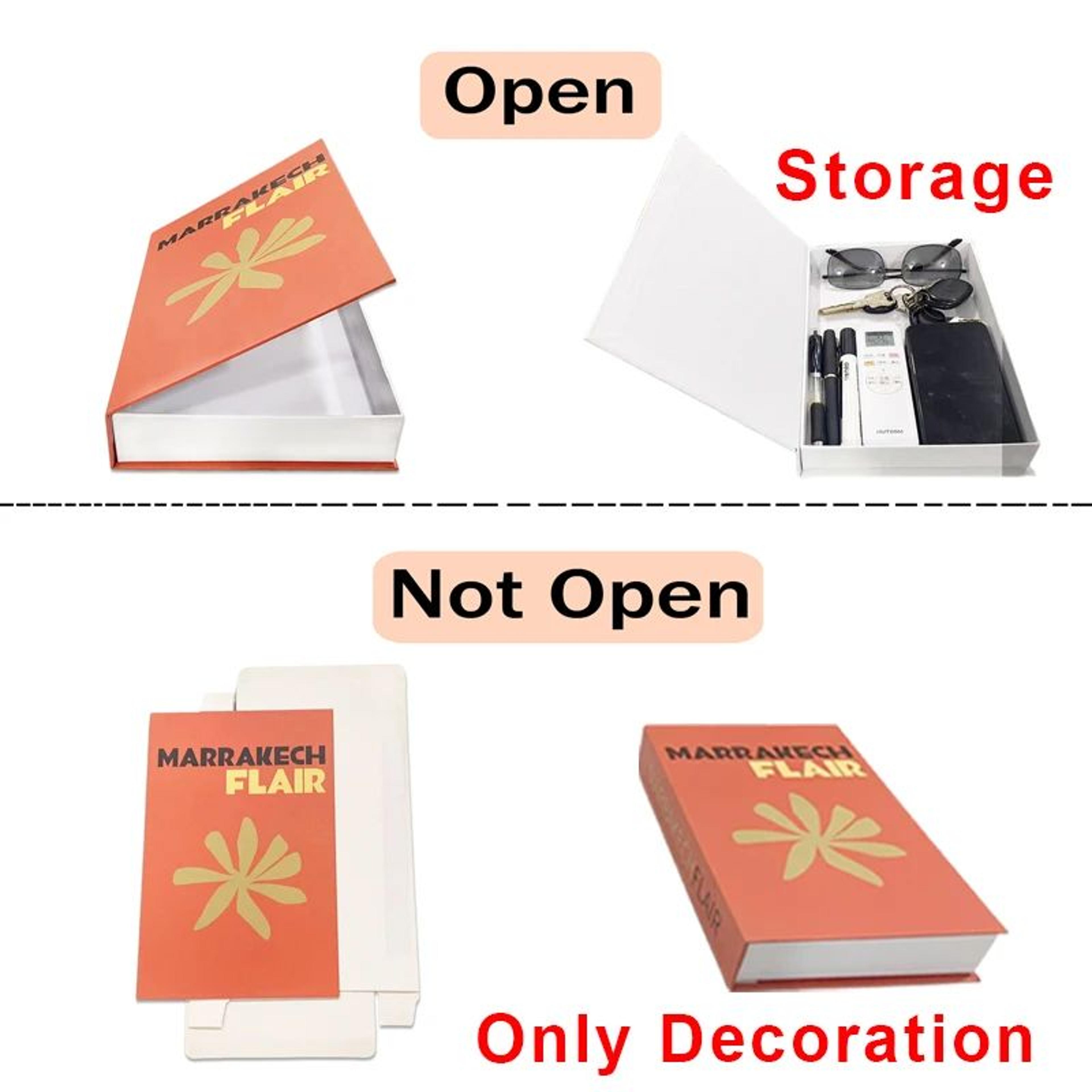Luxury Decorative Book Storage Box Hidden Storage Art Book Decor For Home Styling 4
