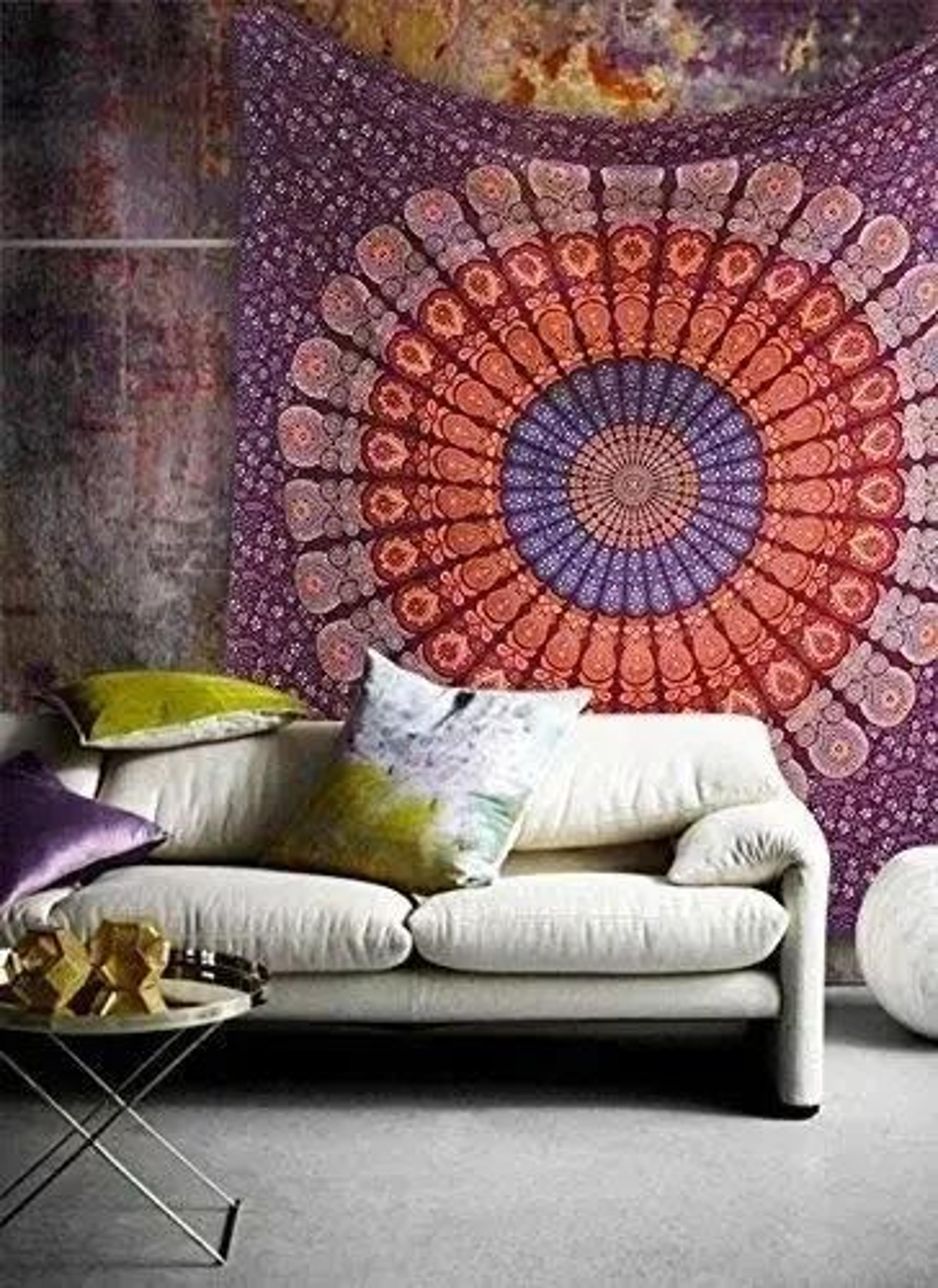 Bohemian Mandala Wall Tapestry Psychedelic Aesthetic Decor 7