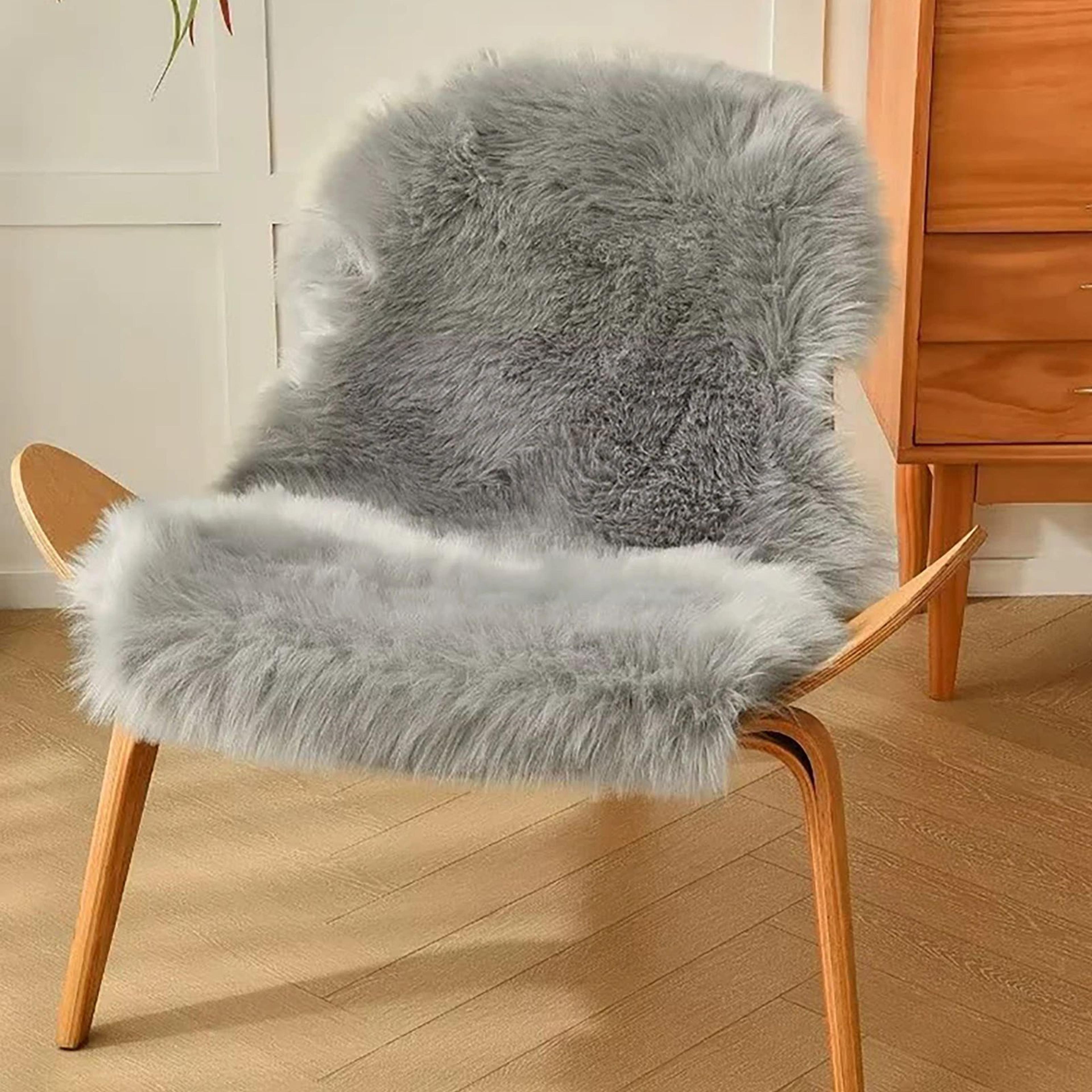 Faux Sheepskin Rug Soft Fluffy White Area Rug For Bedroom And Living Room 9