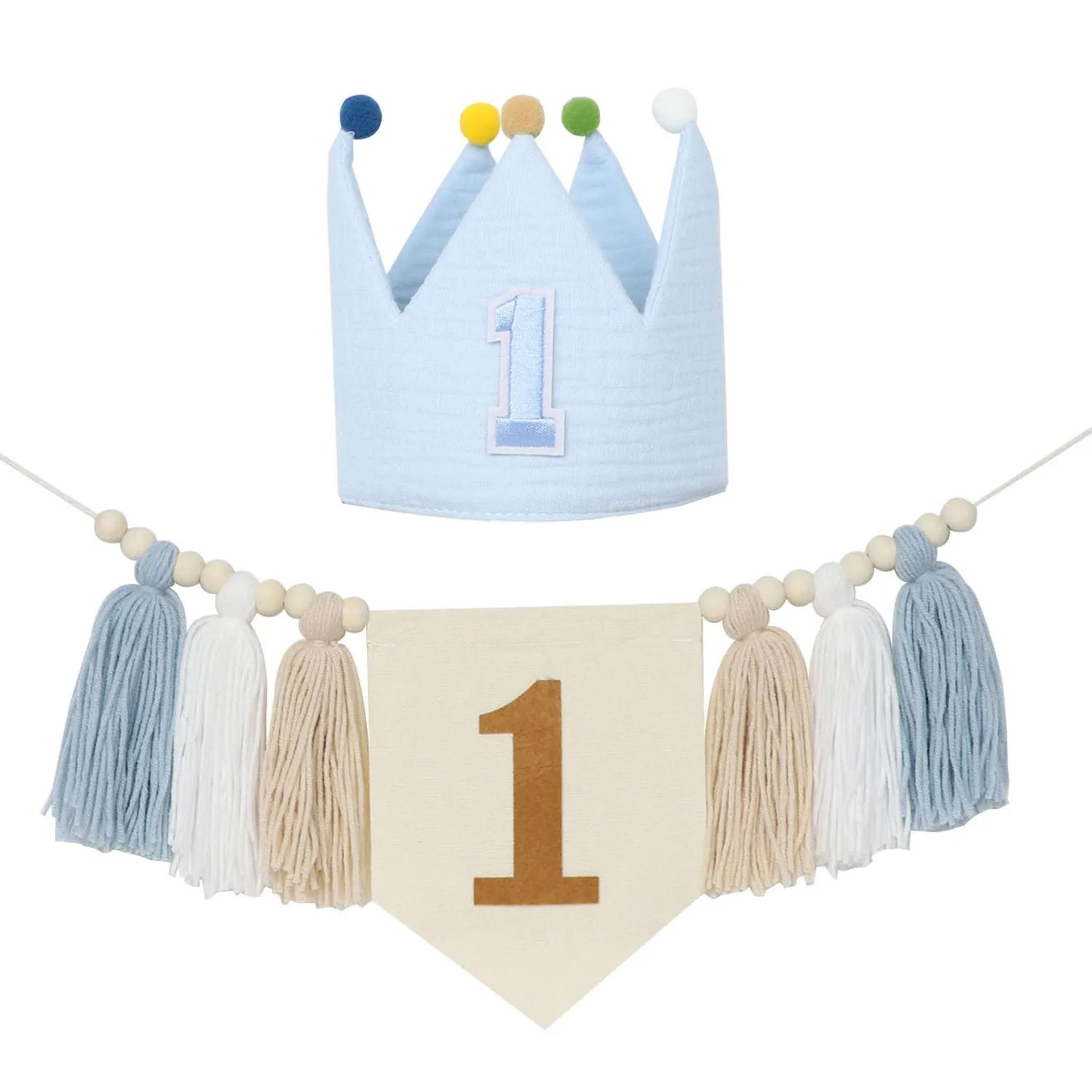 Boho First Birthday High Chair Banner Baby Party Decor 22