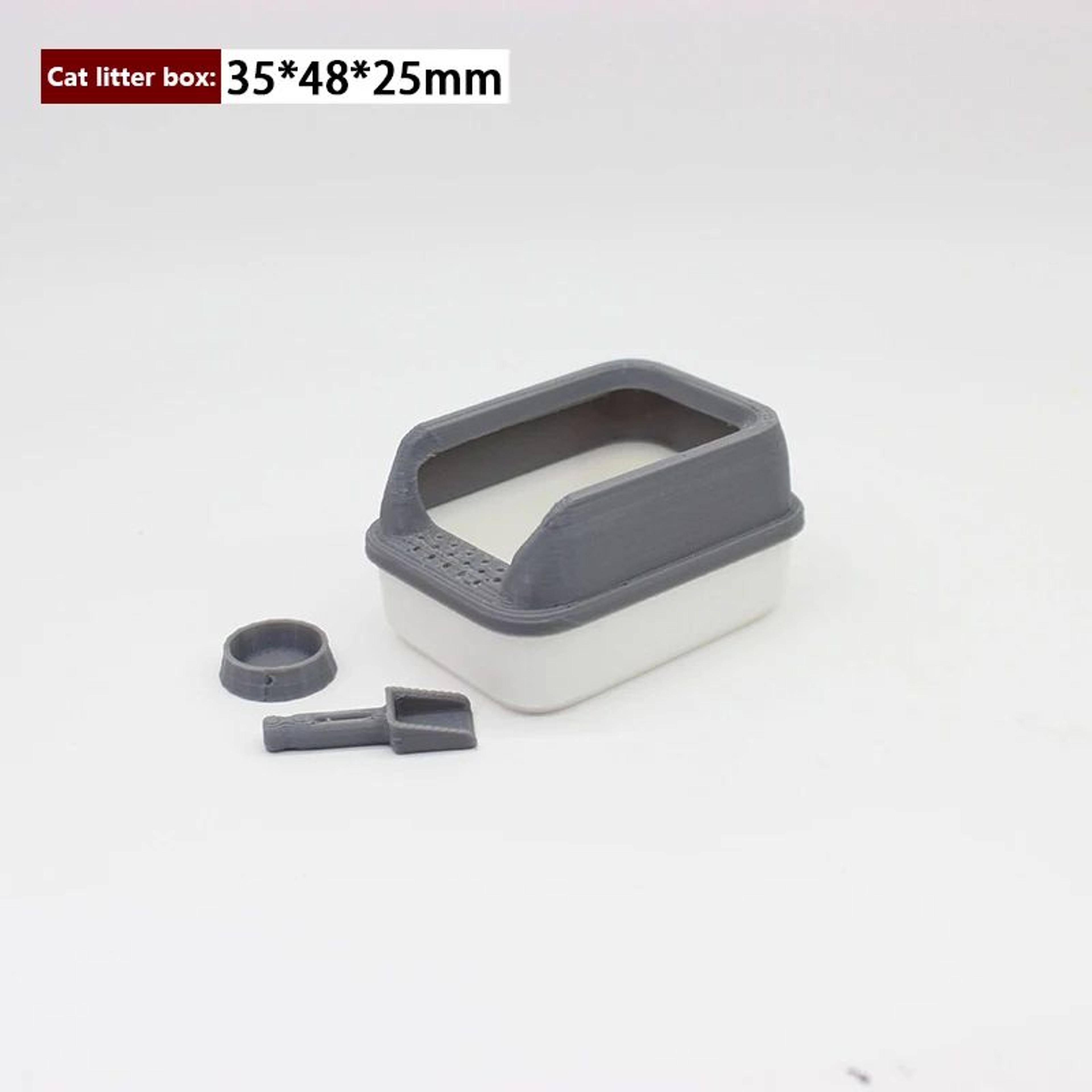 Mini Cat Litter Box Set Dollhouse Pet Accessories Toy 8