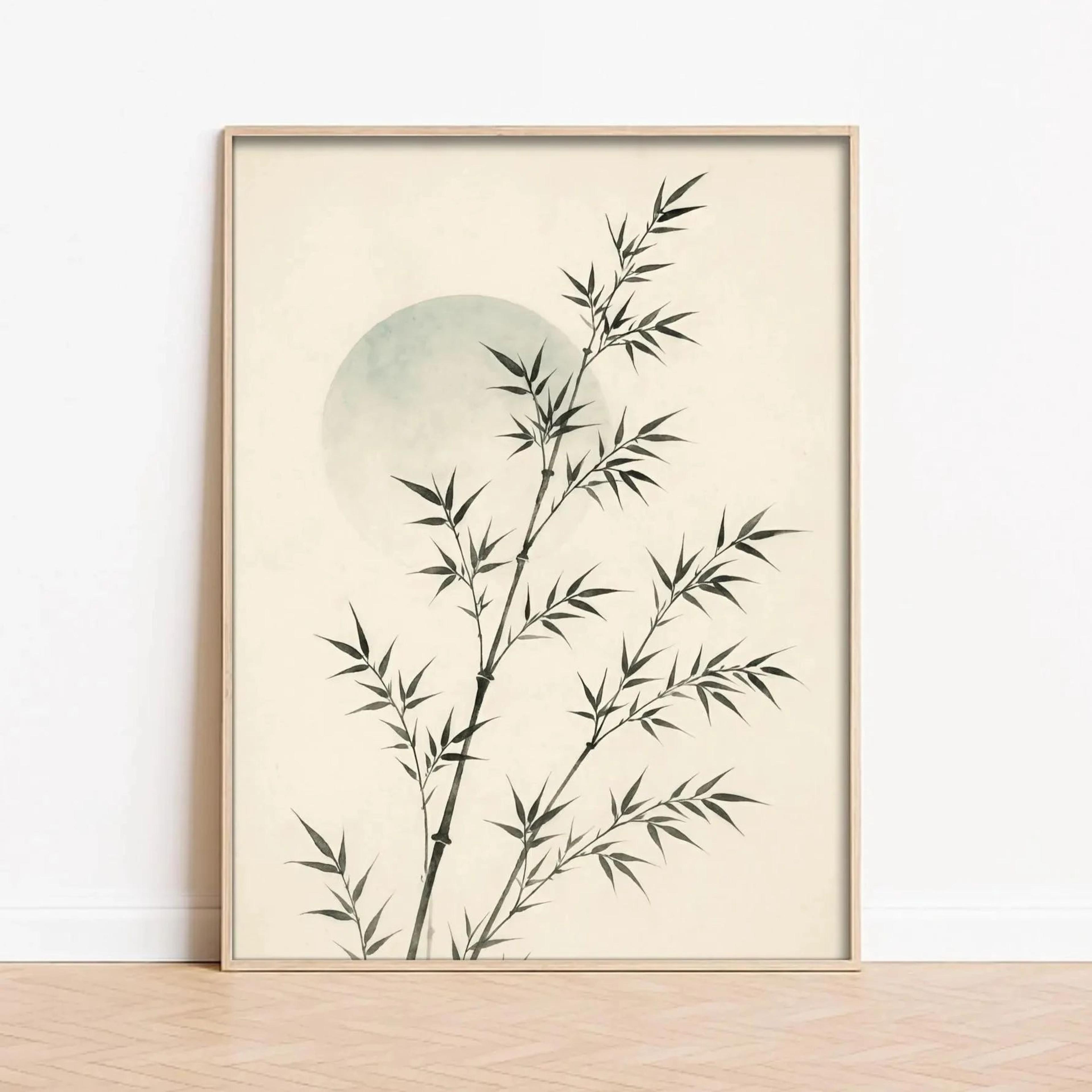 Japanese Pine Tree Wall Art Zen Nature Canvas Calm Forest Decor 8