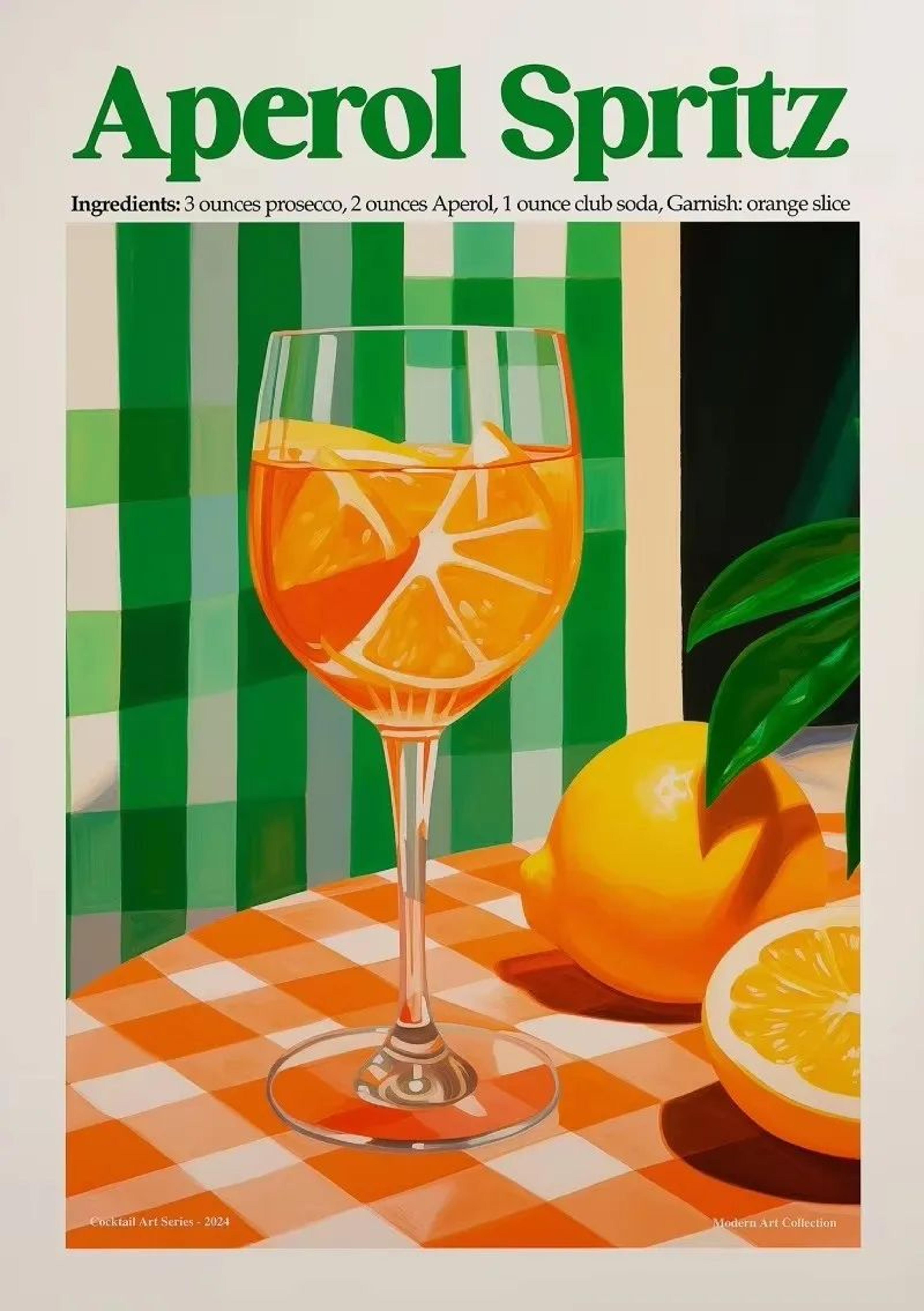 Italian Cocktail Food Wall Art Aperol Spritz Pizza Kitchen Canvas Decor 12