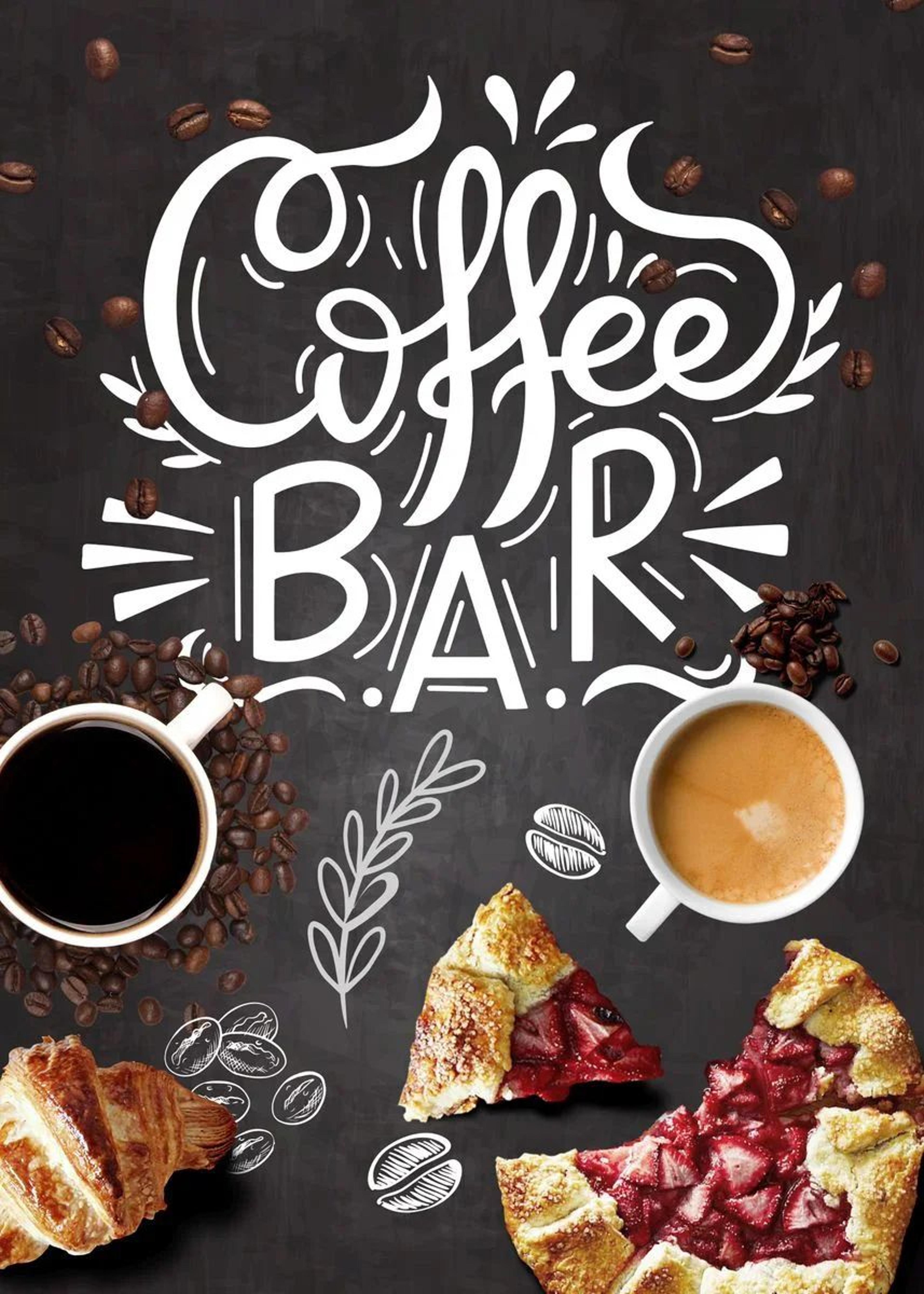 Coffee Cup Wall Art Nordic Cafe Canvas Poster Kitchen Bakery Decor 12