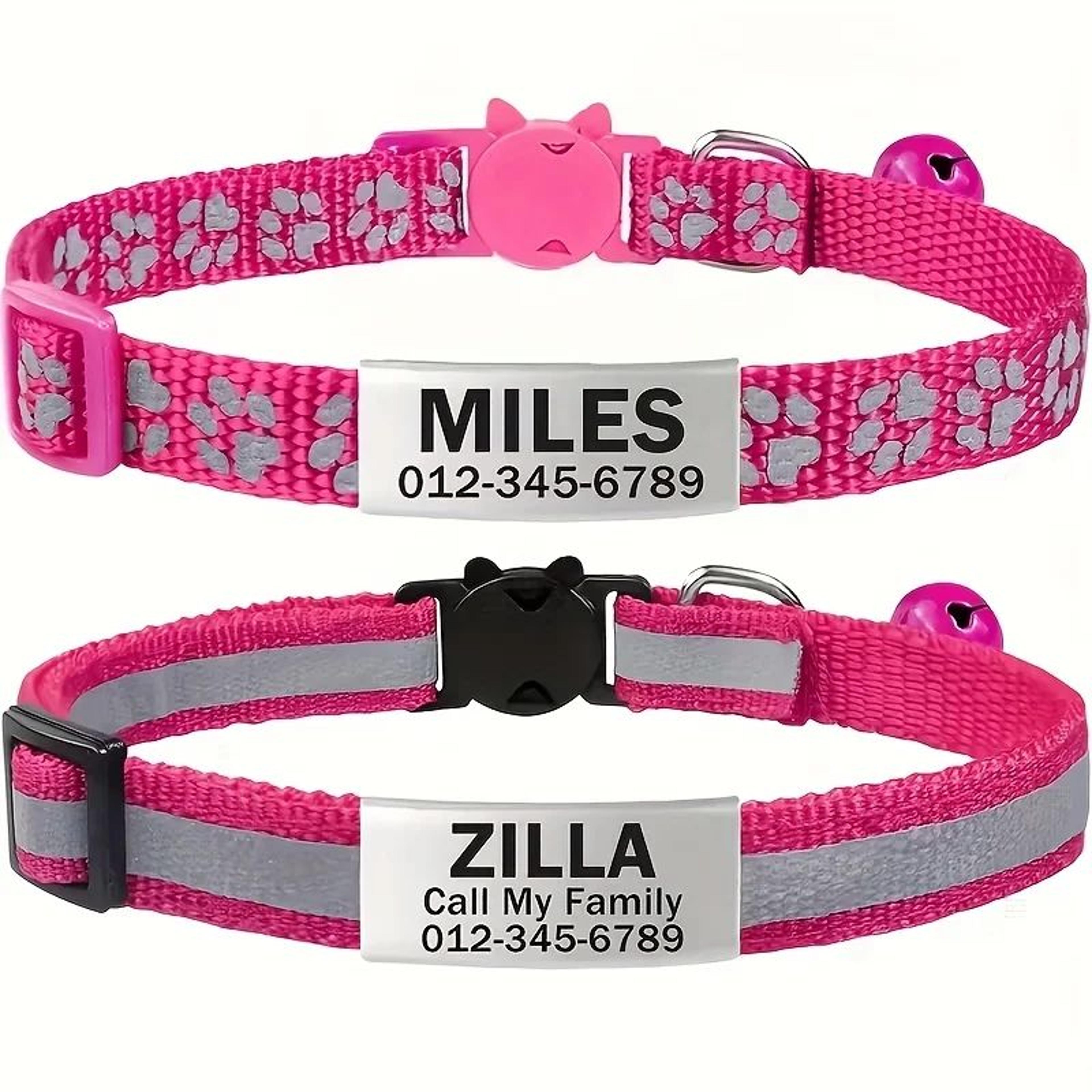 SafeGlow Personalized Reflective Cat Collar Set 13