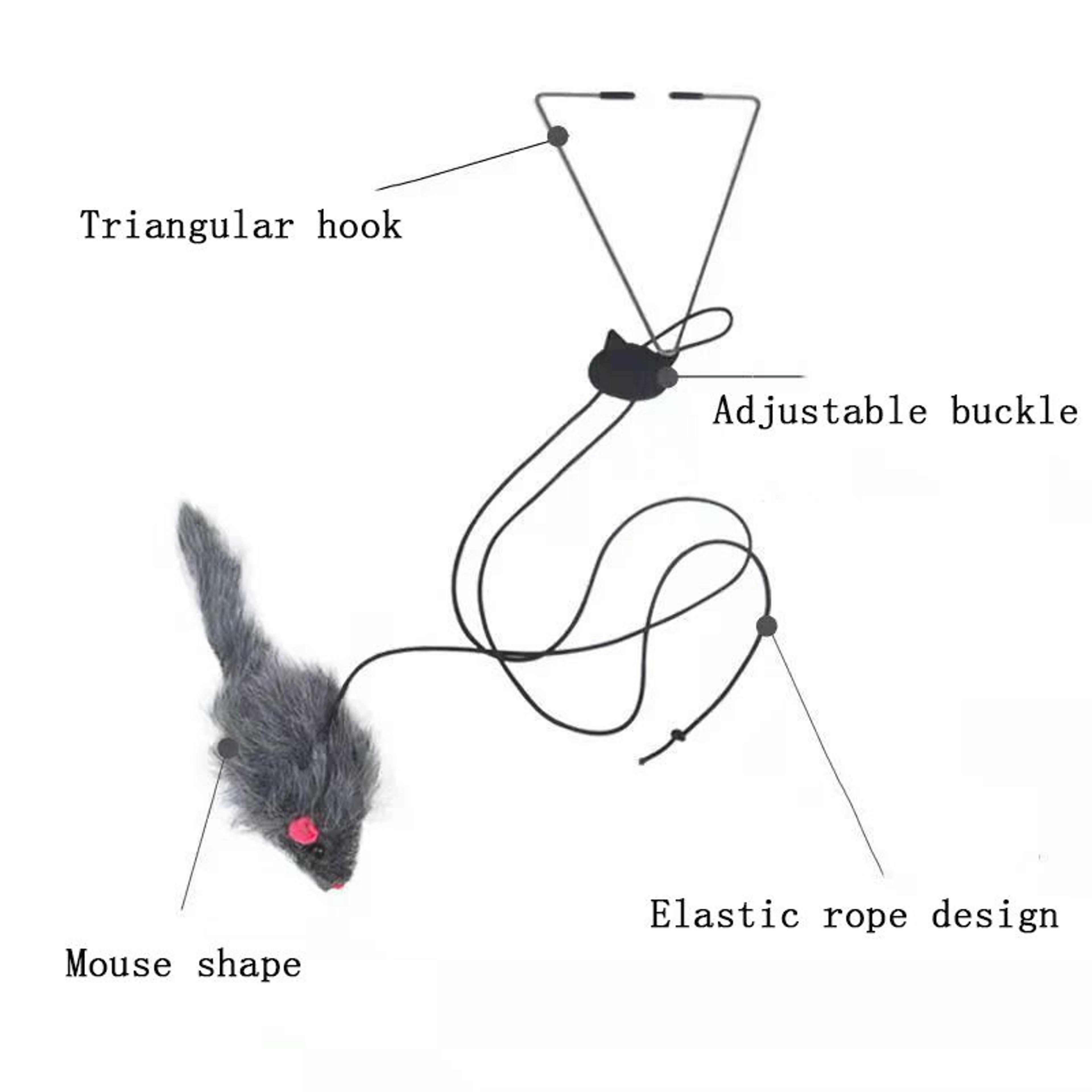 Interactive Hanging Cat Mouse Toy With Door Clip 4