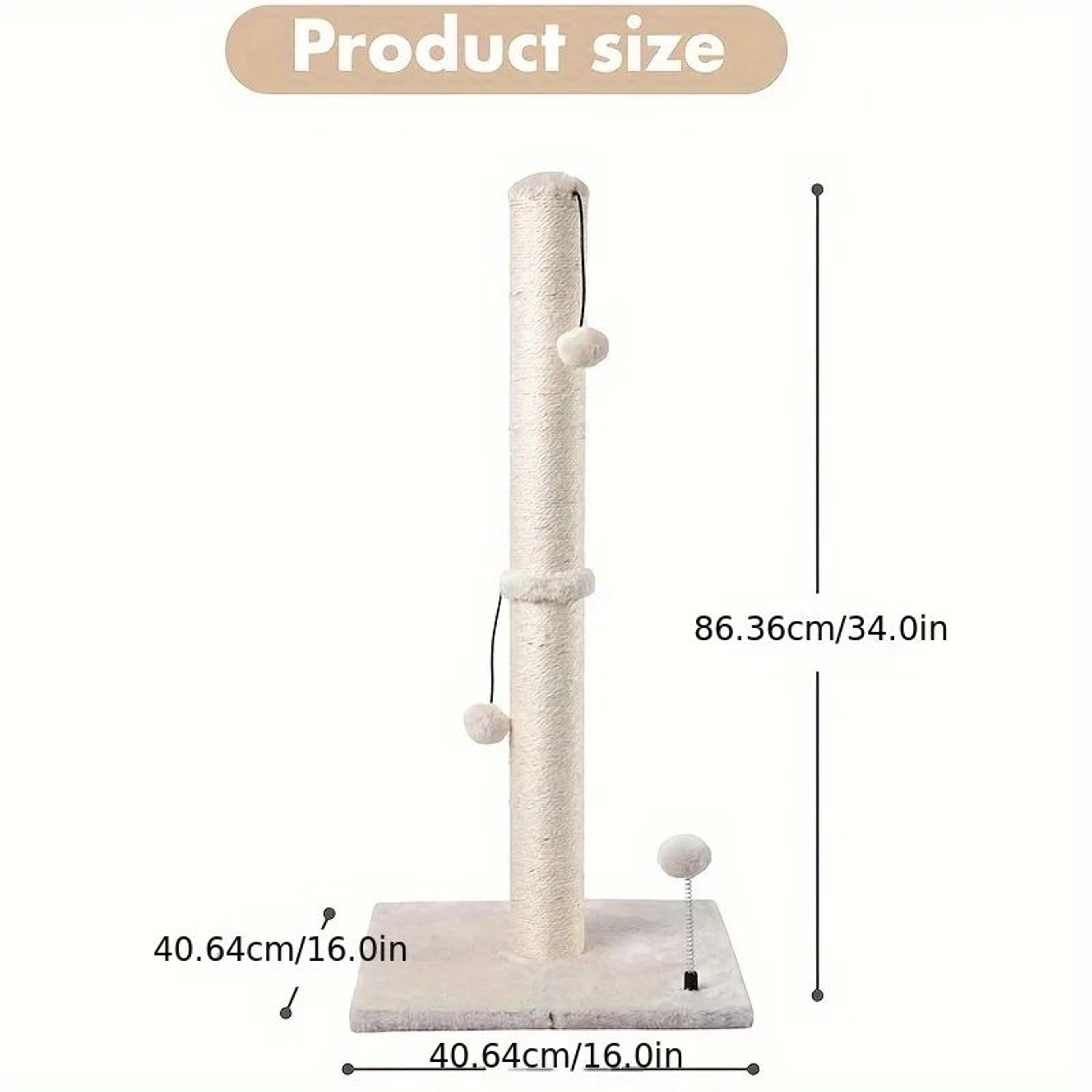 TallGuard Sisal Cat Scratching Post For Indoor Cats 5