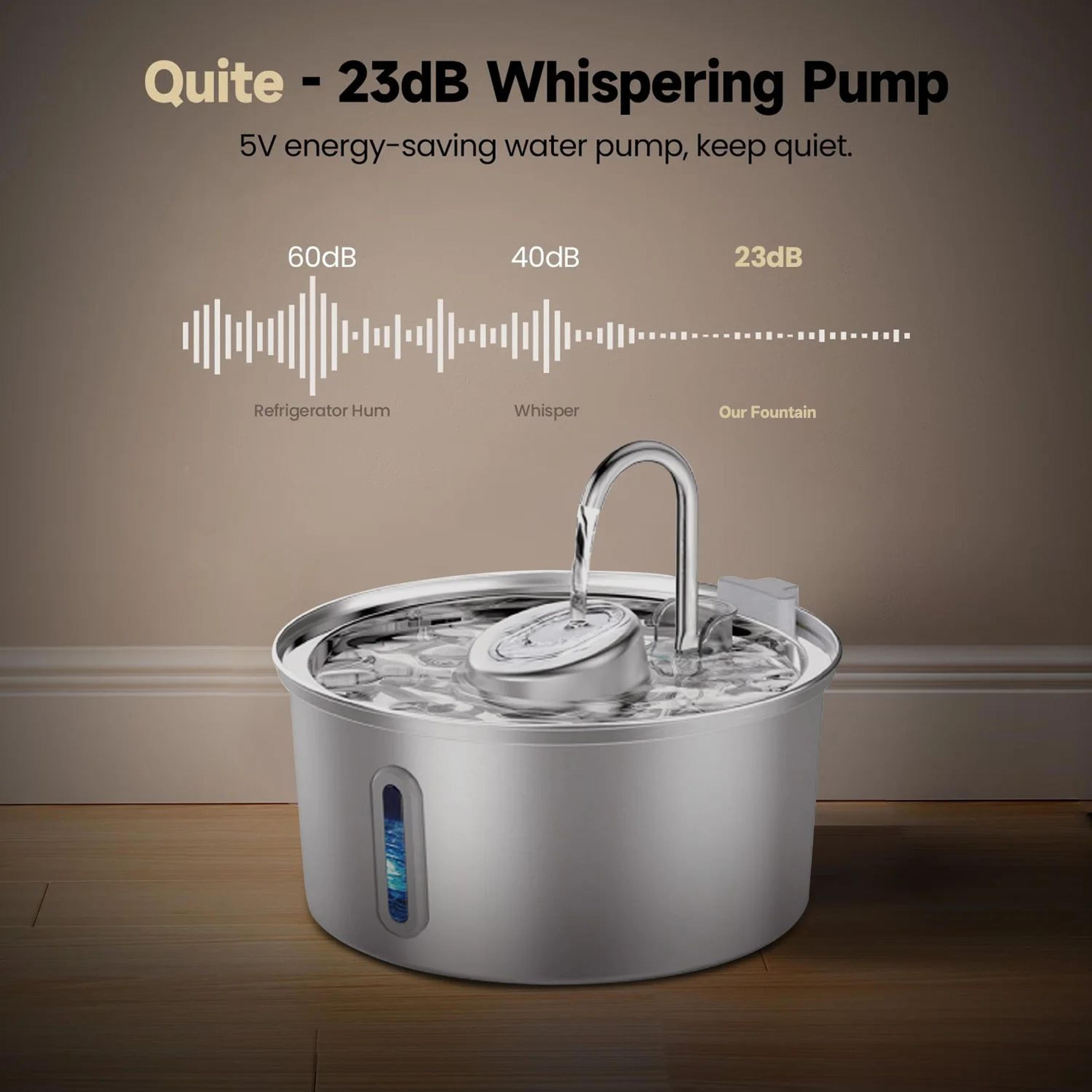 AquaSteel 32L Stainless Steel Pet Water Fountain 2
