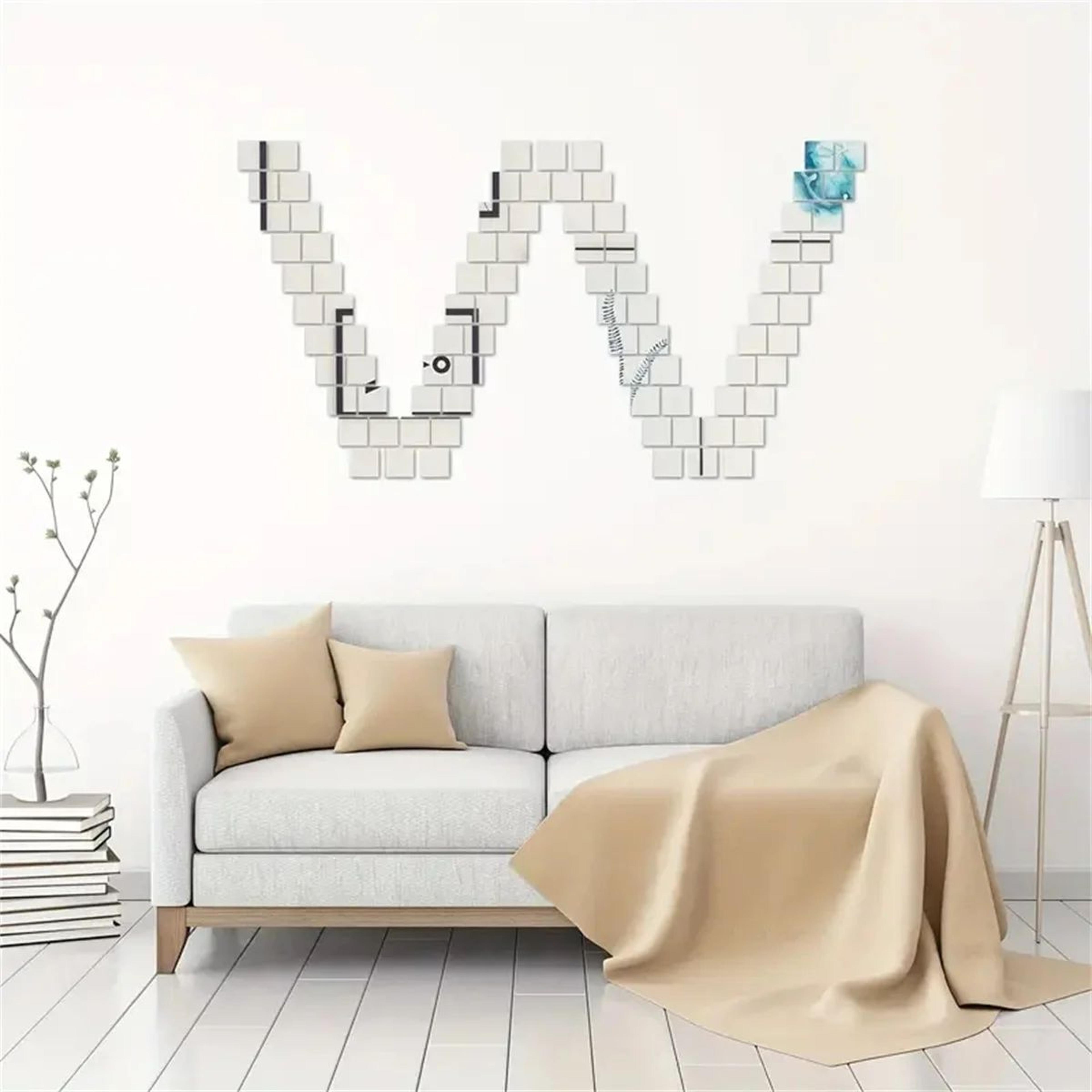 50 Piece Mini Glass Mirror Tiles For DIY Crafts 2
