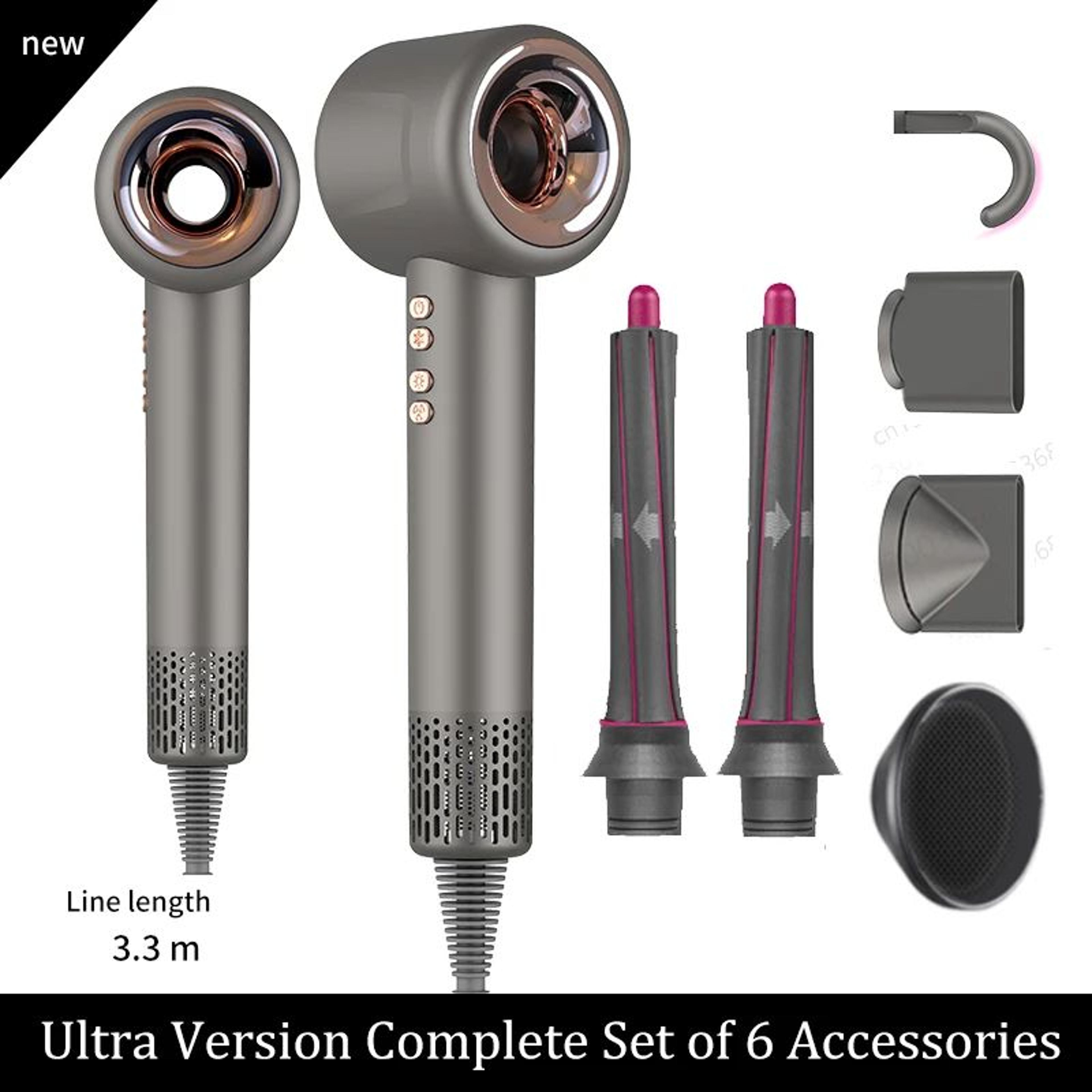 Leafless Ionic HairDryer Fast Dry Professional Blow Dryer 11