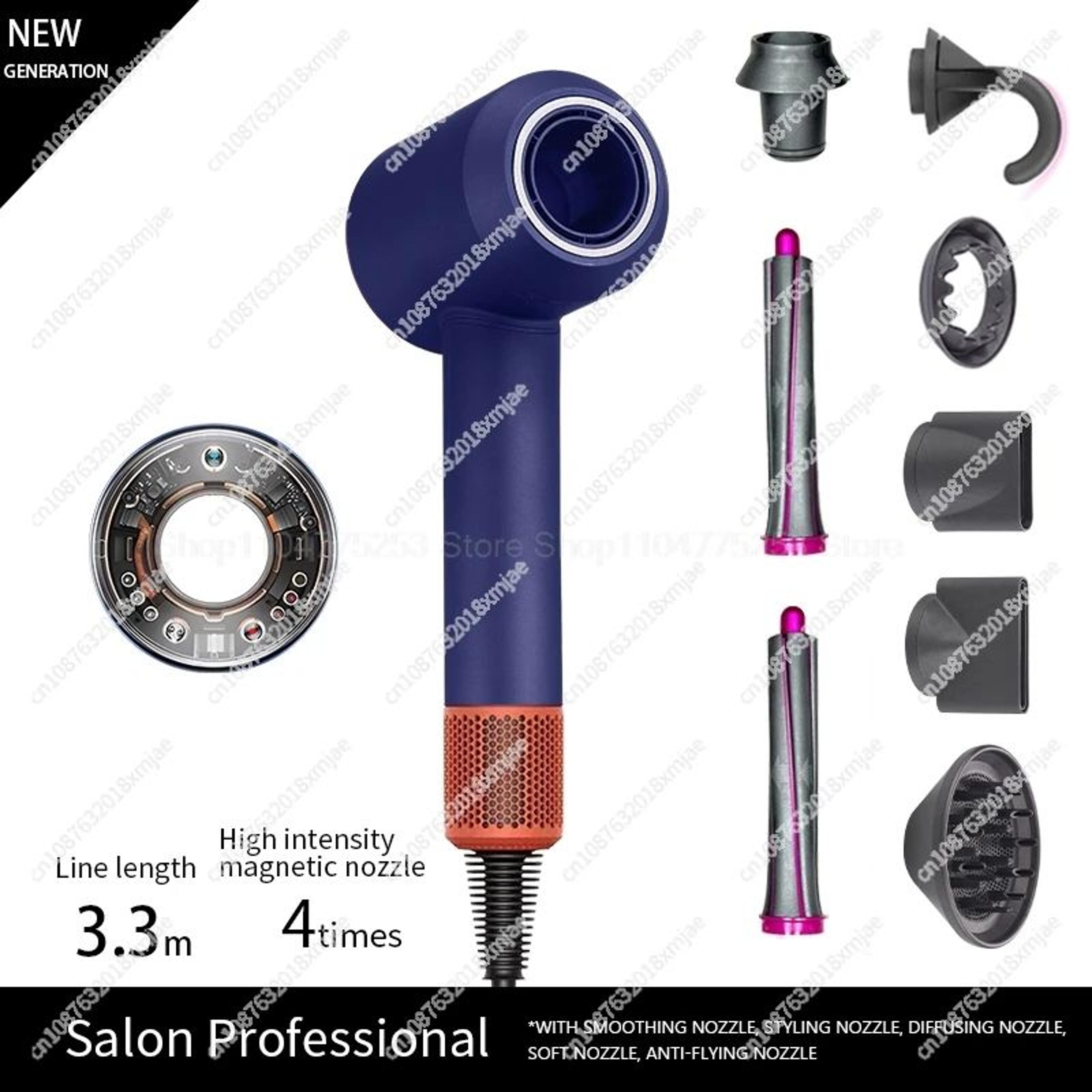 Leafless Ionic HairDryer FastDry Professional Blow Dryer 8