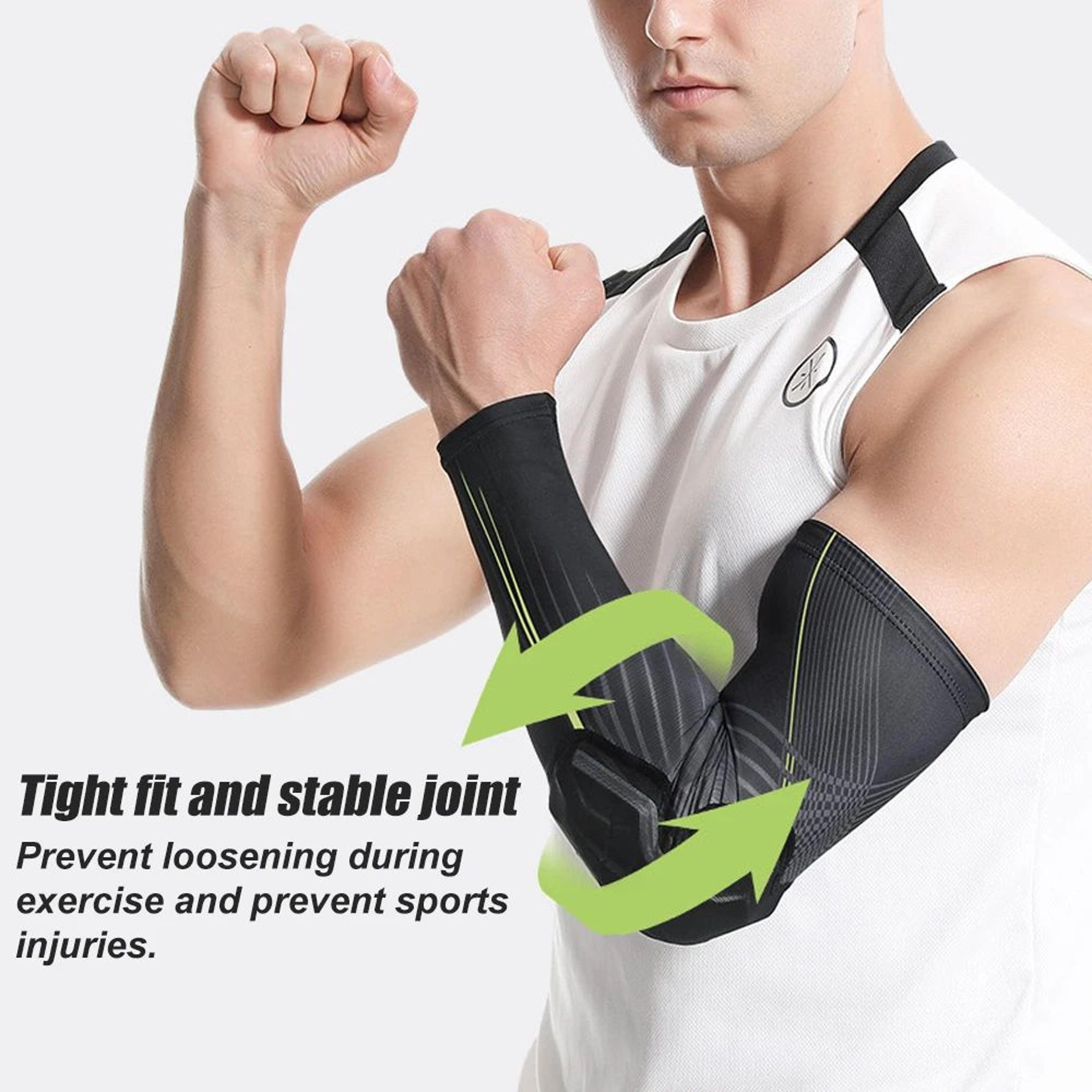 Padded Compression Elbow Sleeve For Basketball Volleyball Cycling And Sports 4