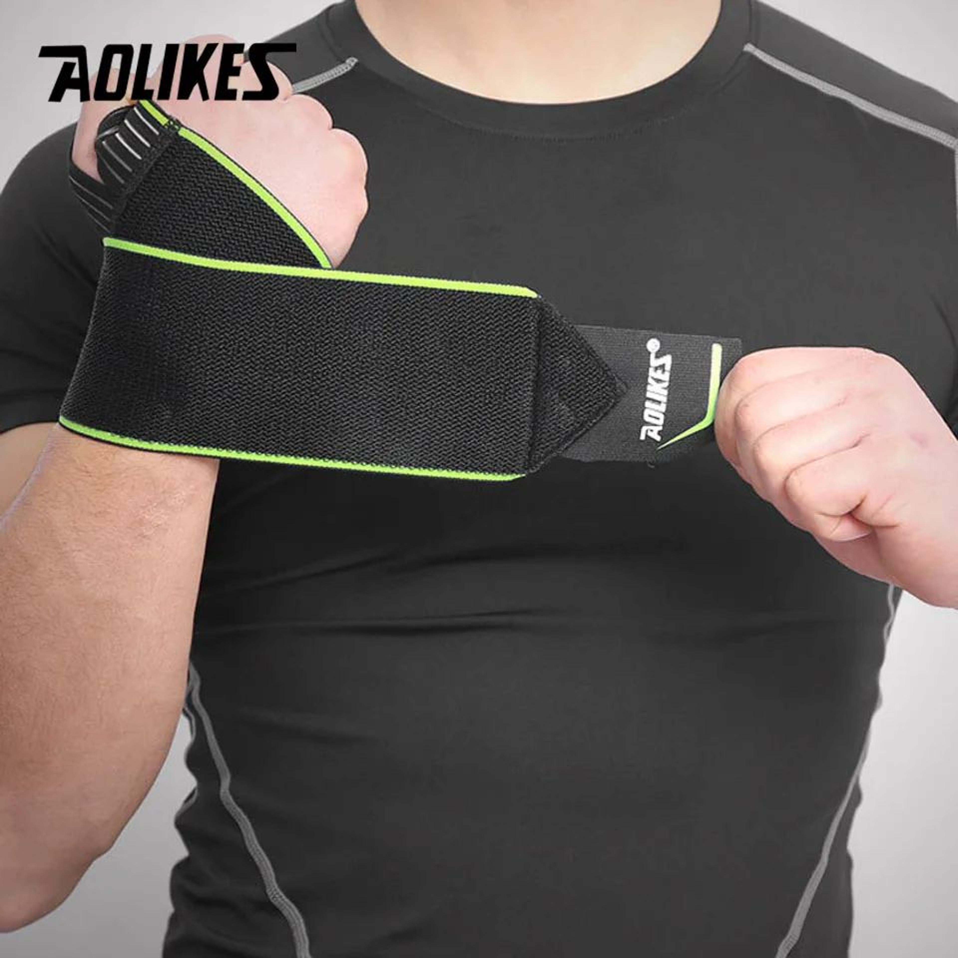 AOLIKES Wrist Brace With Thumb Support Adjustable Wrist Compression Straps For Weightlifting Gym An 1