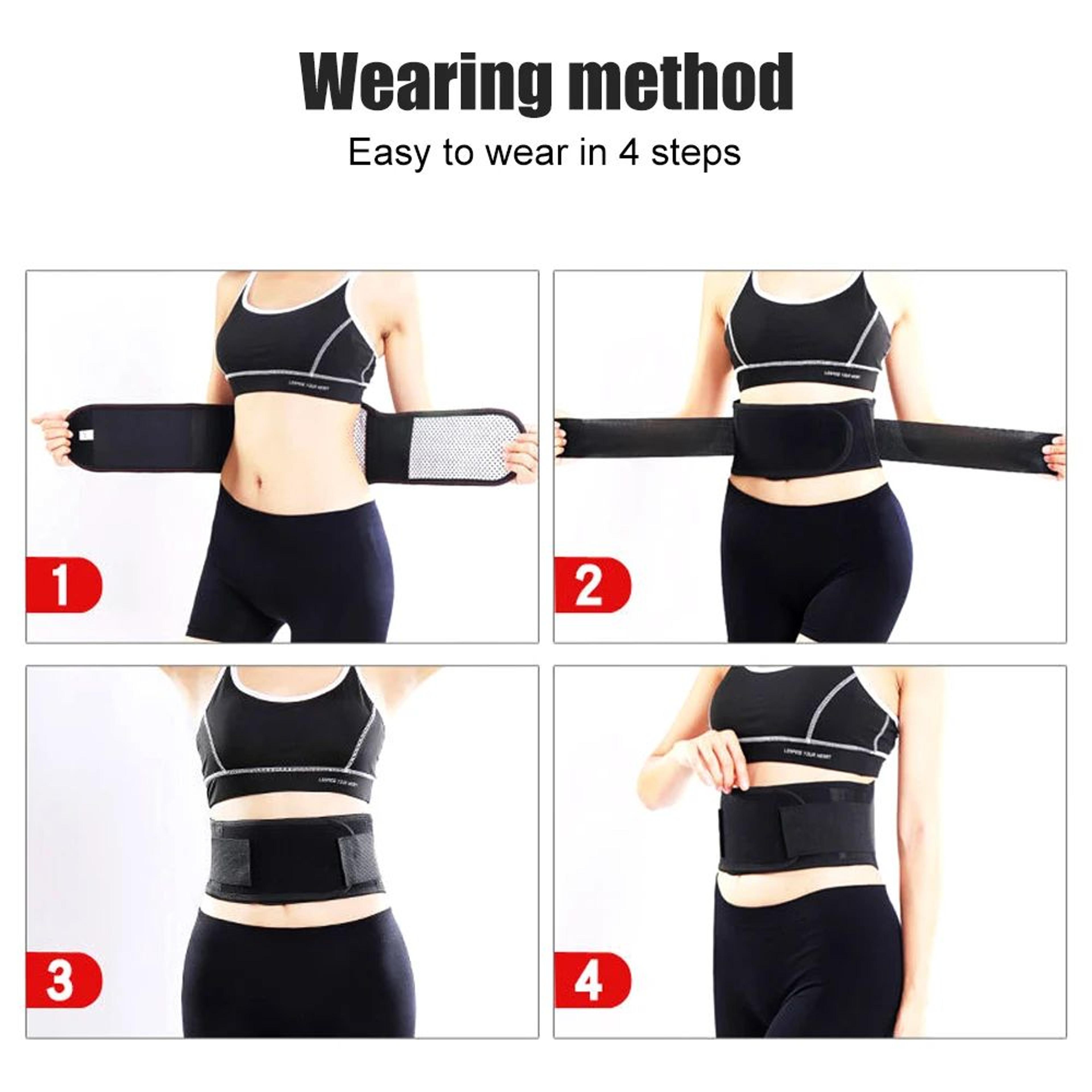 Heating Lumbar Support Belt Adjustable Heated Back Brace For Lower Back Comfort And Everyday Wear 5
