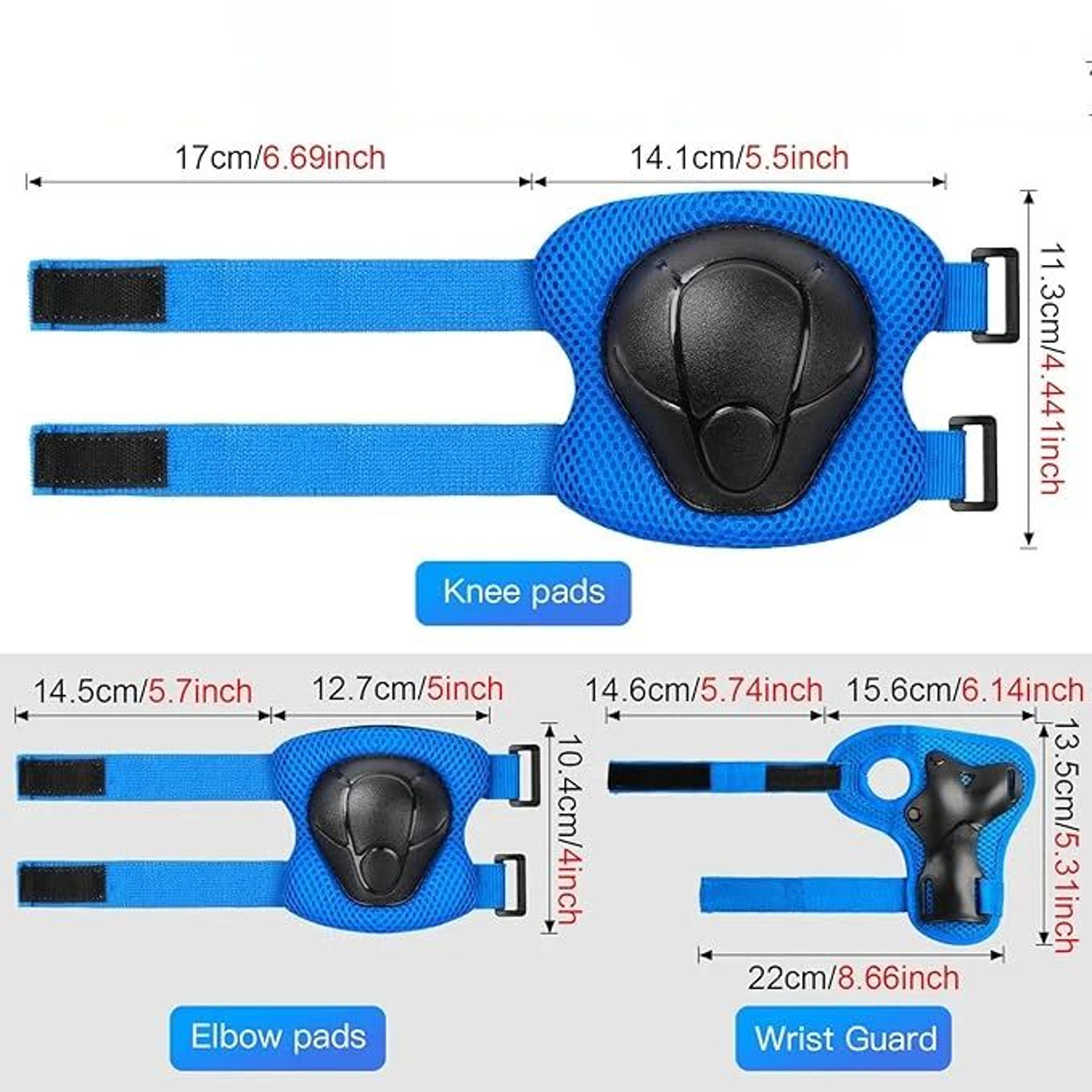 Kids Protective Gear Set 6 Piece Kids Knee And Elbow Pads With Wrist Guards For Skating Cycling And 1