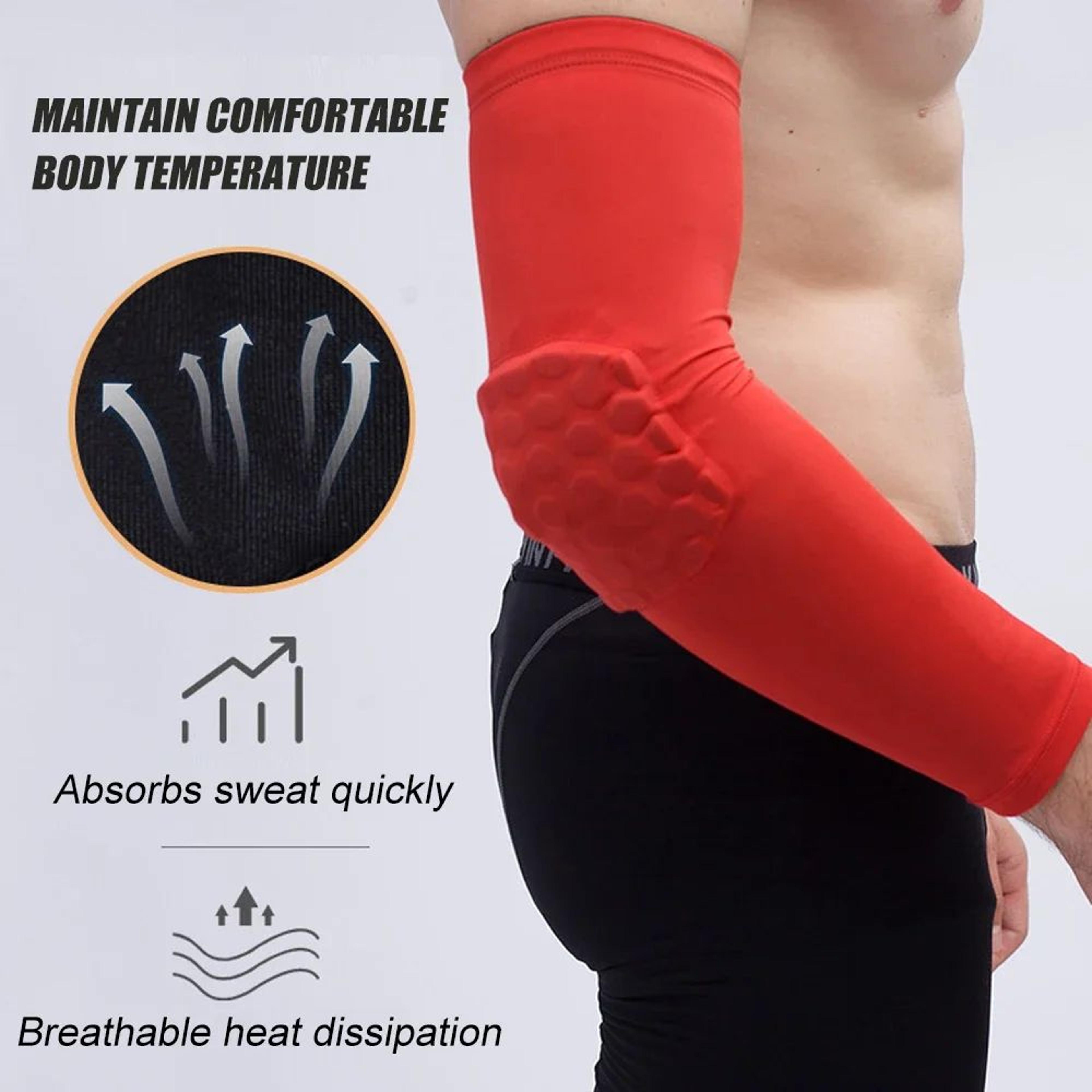 Honeycomb Elbow Compression Sleeve Padded Elbow Sleeve For Basketball Football Volleyball And Sport 2