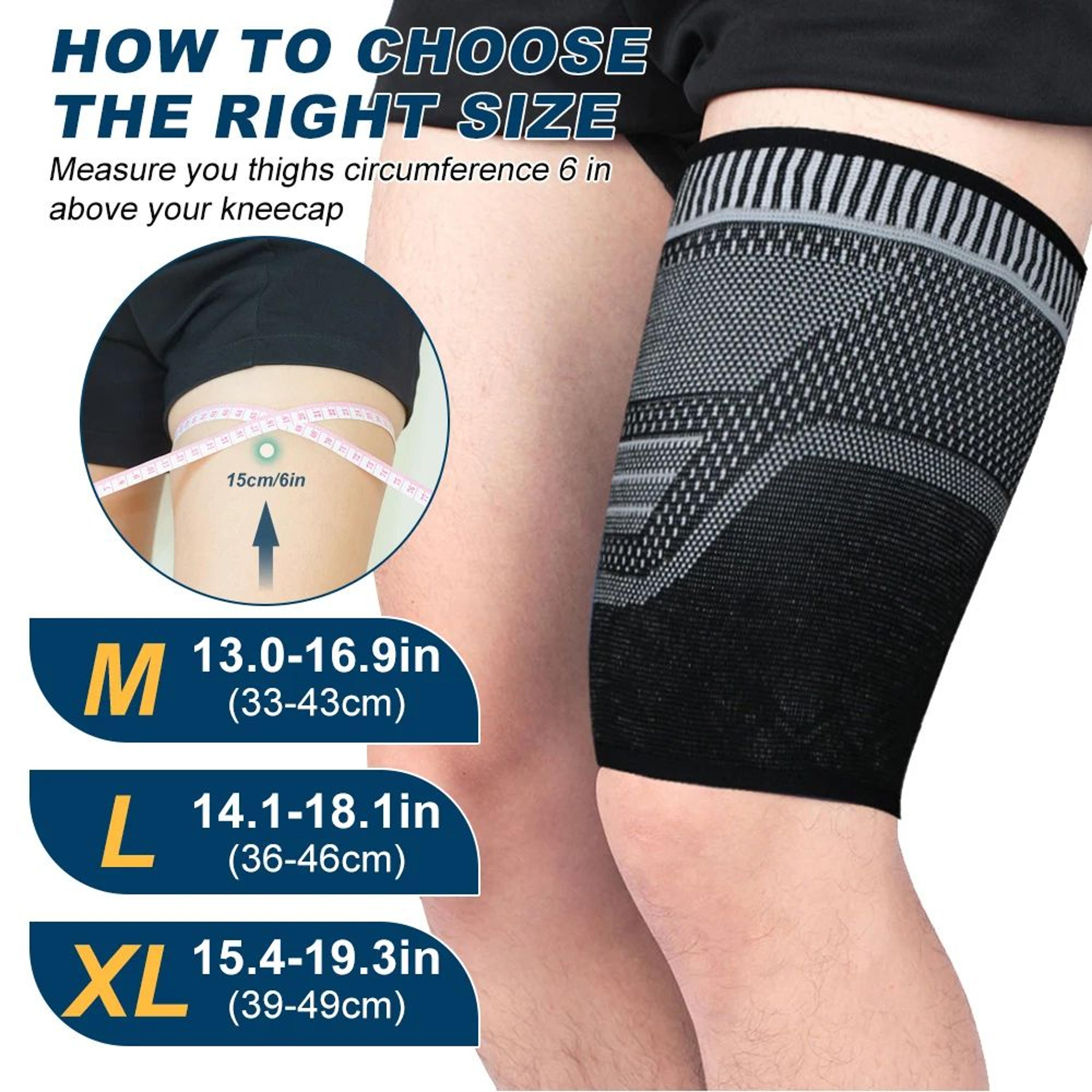 Thigh Compression Sleeve Quad Hamstring Support For Sports 3