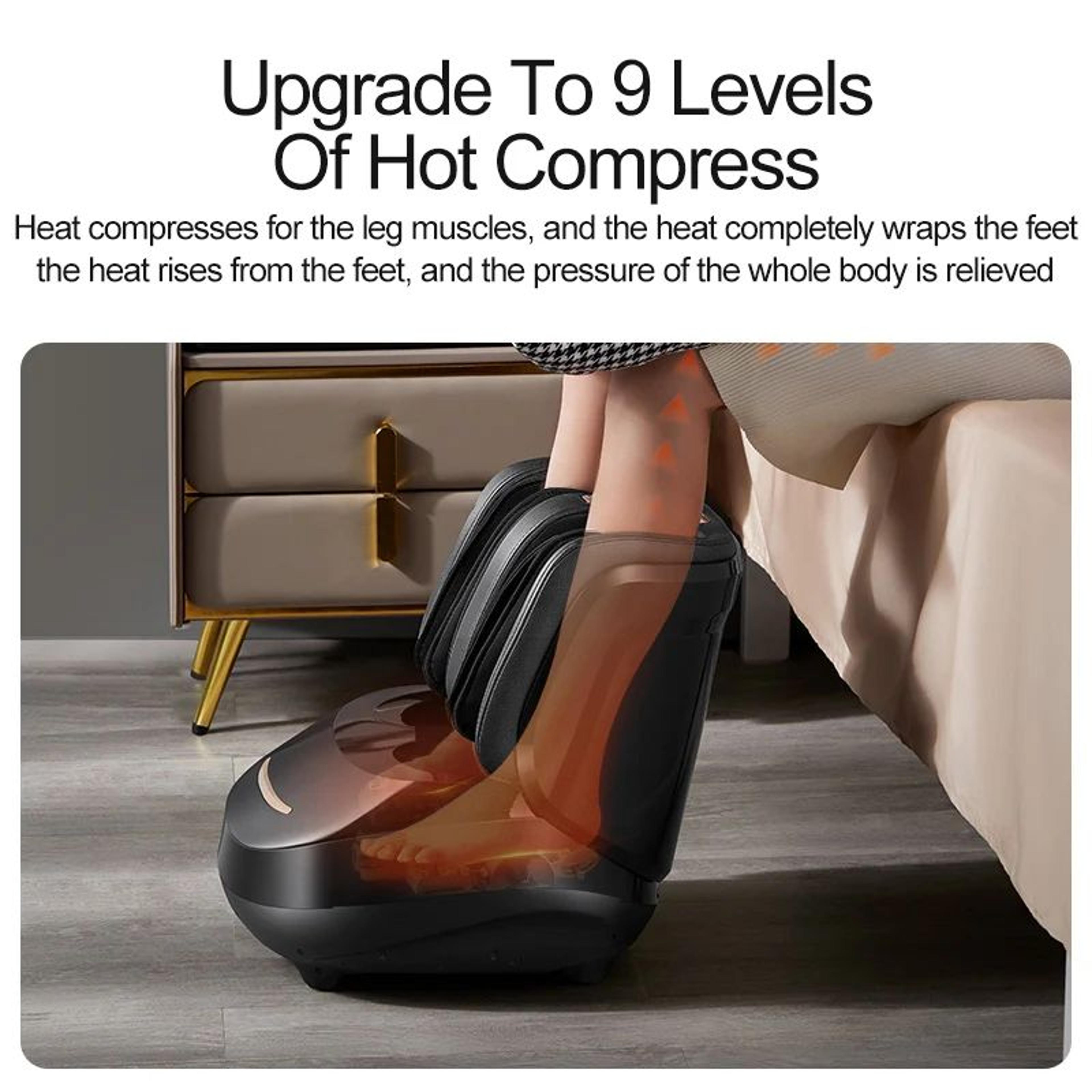 Electric Foot And Leg Massager With Heat Air Compression And Rolling Massage 2