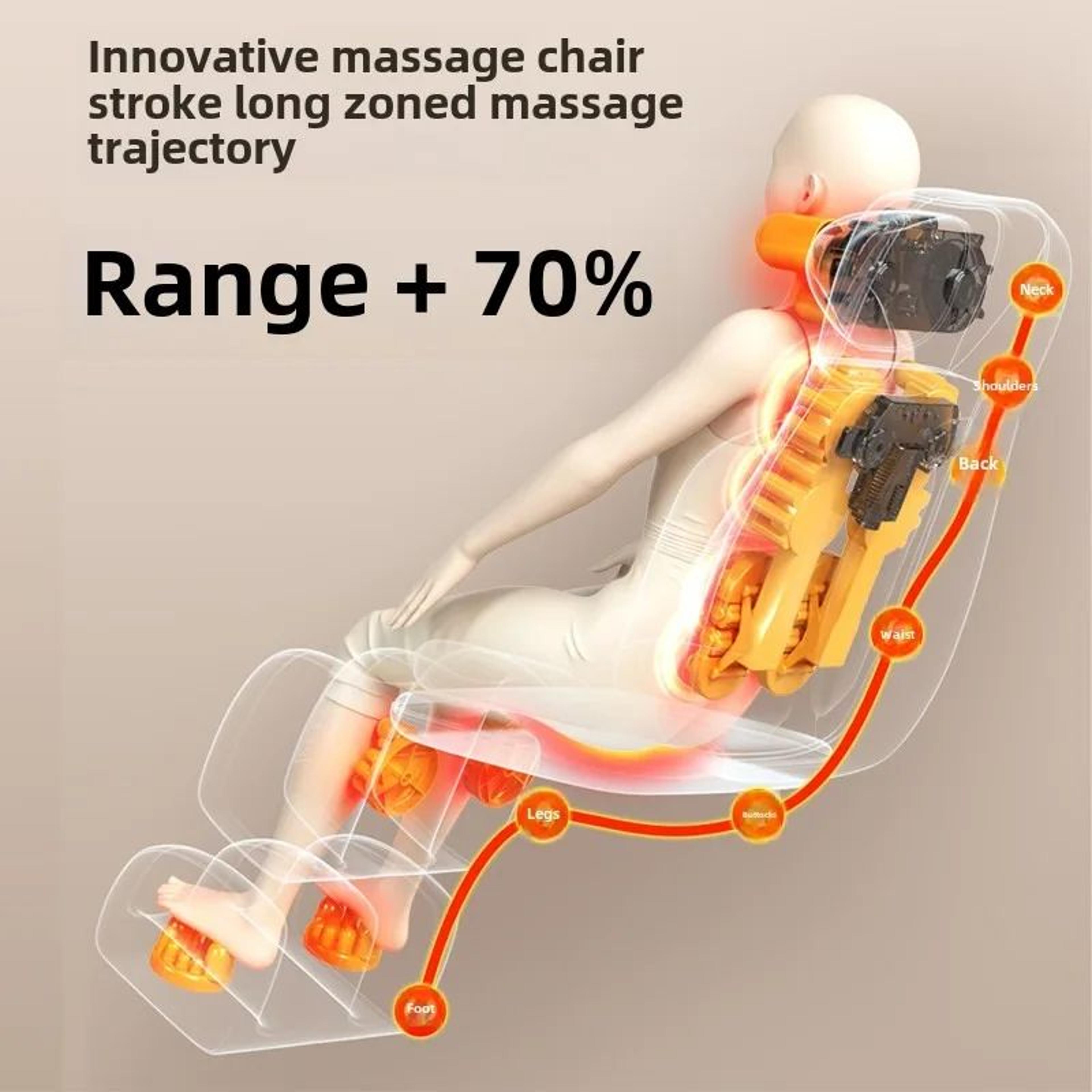 Folding Full Body Massage Chair Cushion With Neck Back And Waist Massage 3