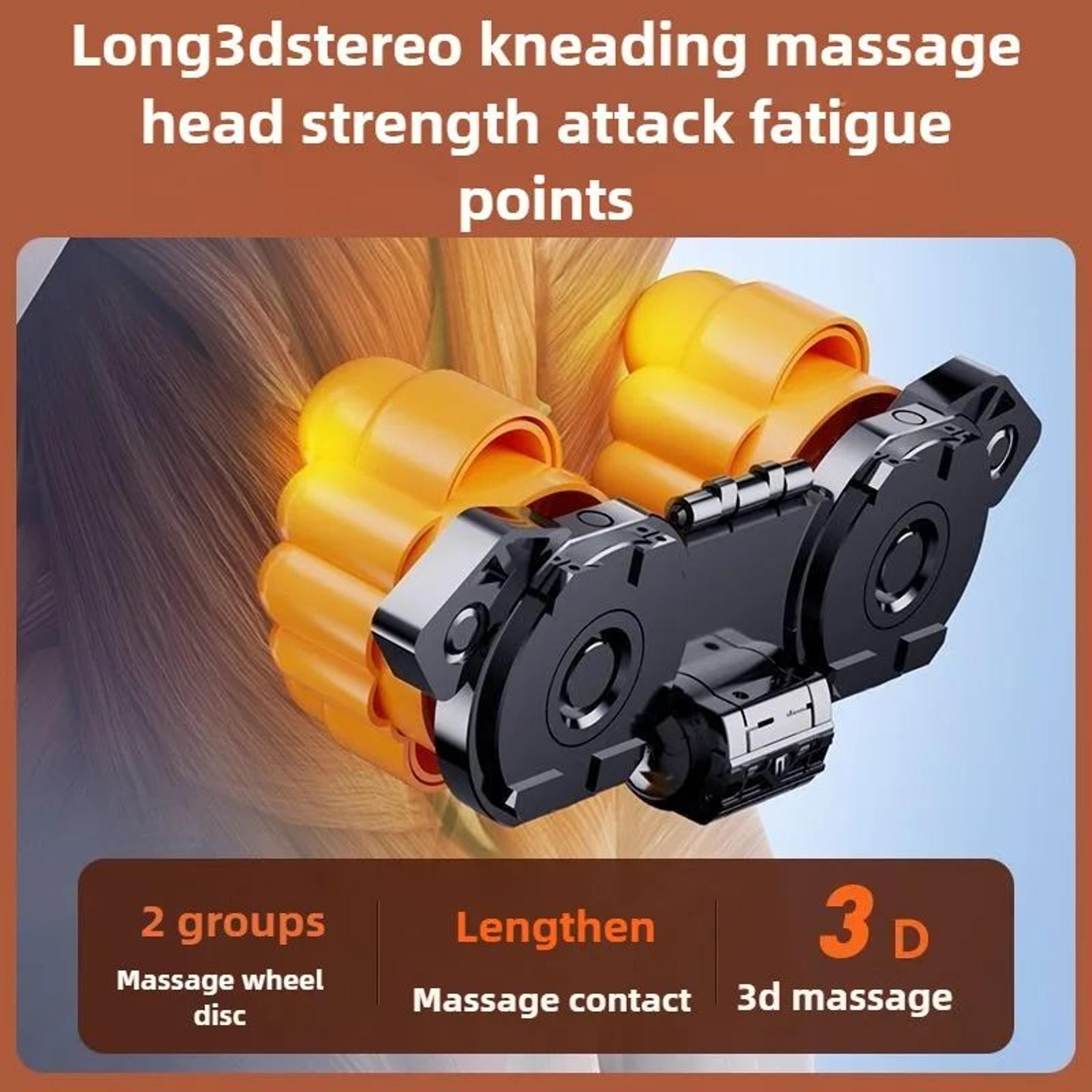 Heated Shiatsu Neck Massage Pillow With Airbag Stretch And Back Support 3
