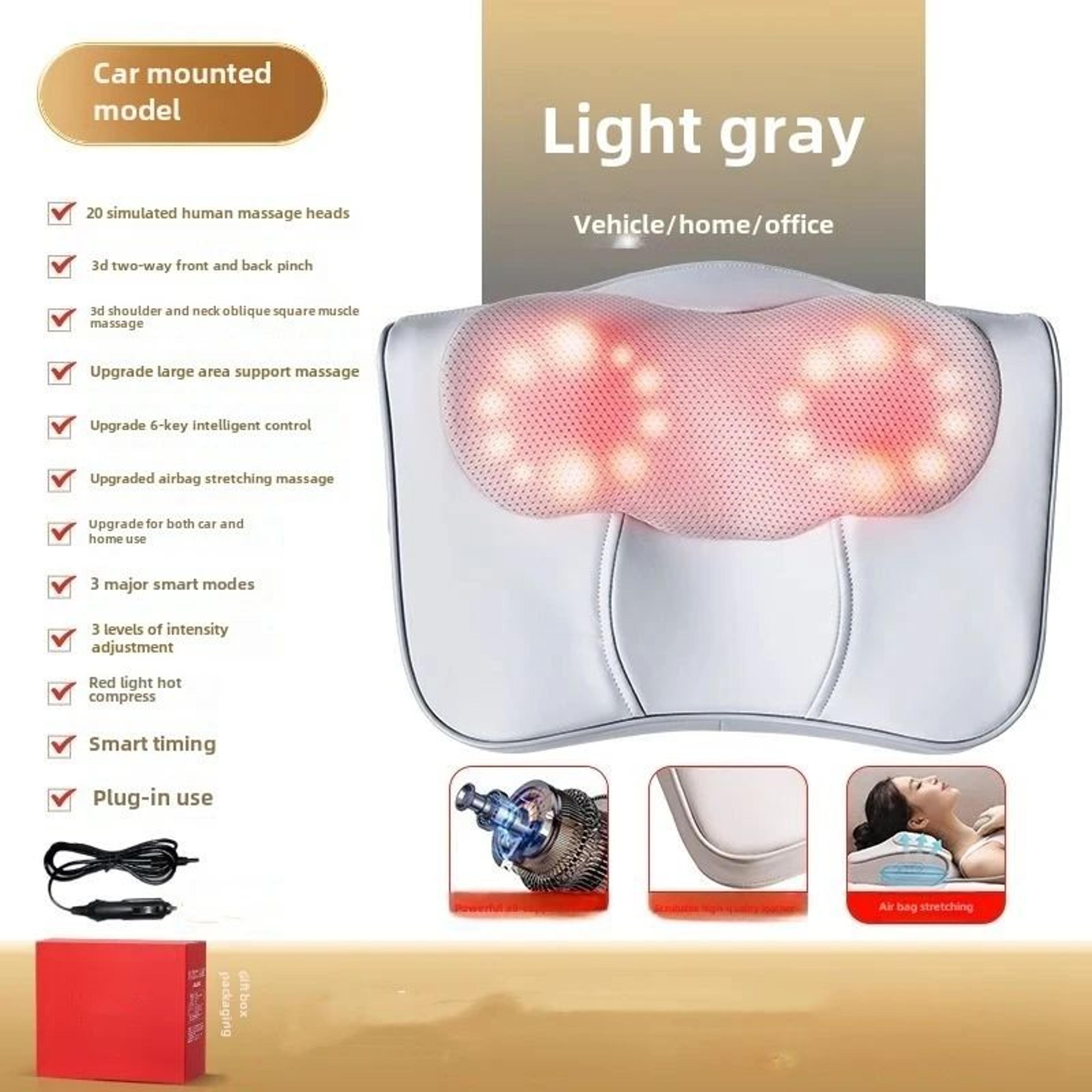 Heated Shiatsu Neck Massage Pillow For Back Shoulders And Waist Relief 10