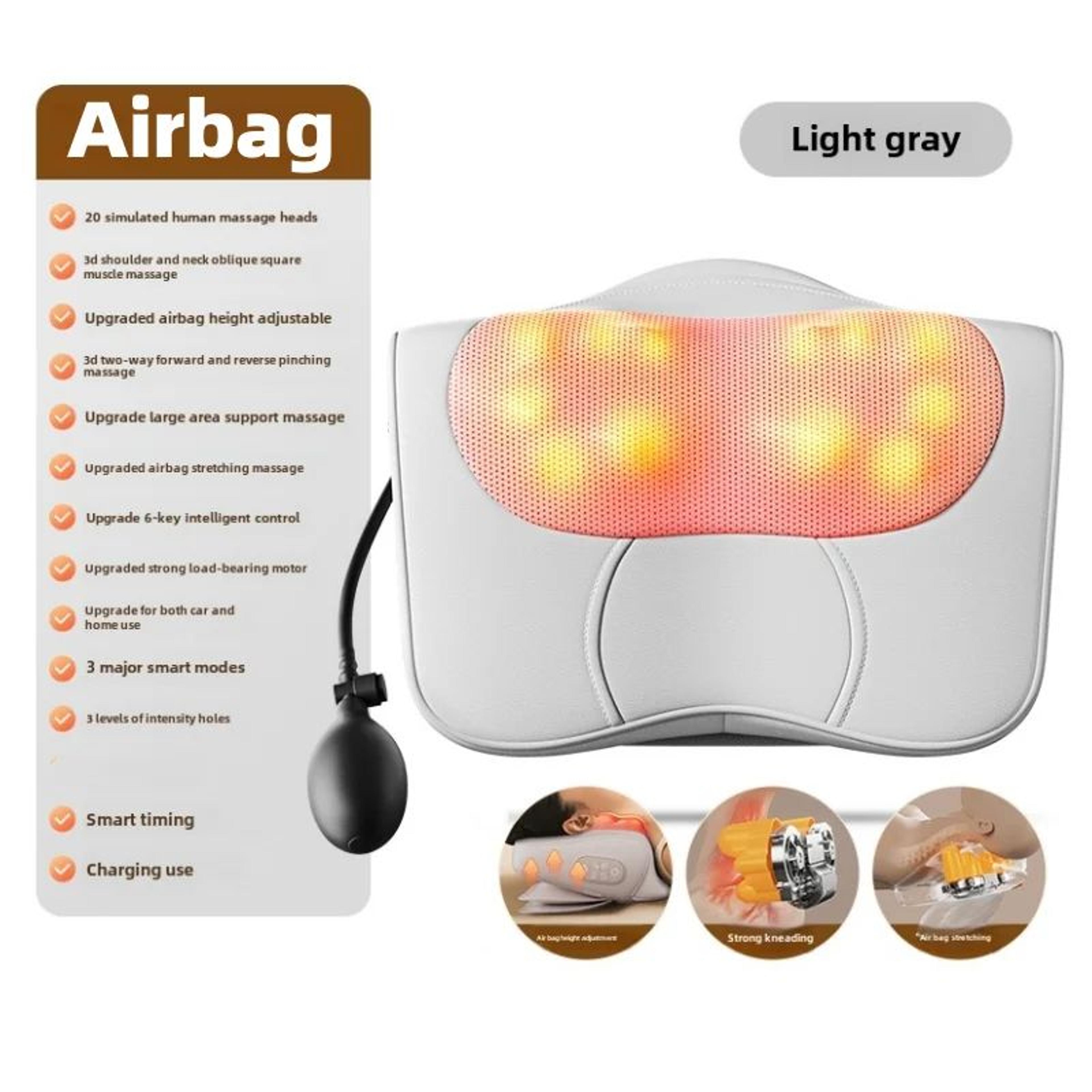 Heated Shiatsu Neck Massage Pillow For Back Shoulders And Waist Relief 11
