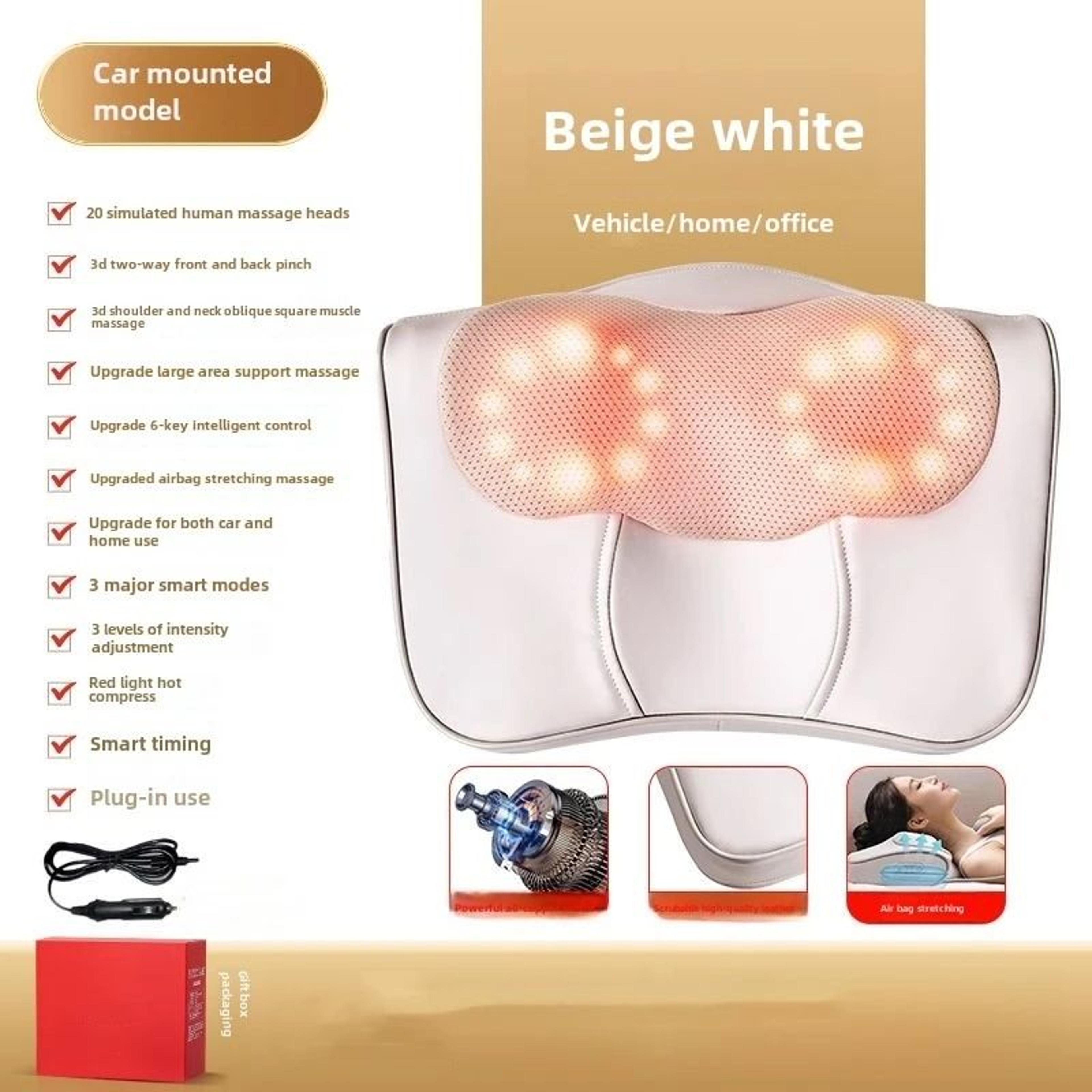 Heated Shiatsu Neck Massage Pillow For Back Shoulders And Waist Relief 6